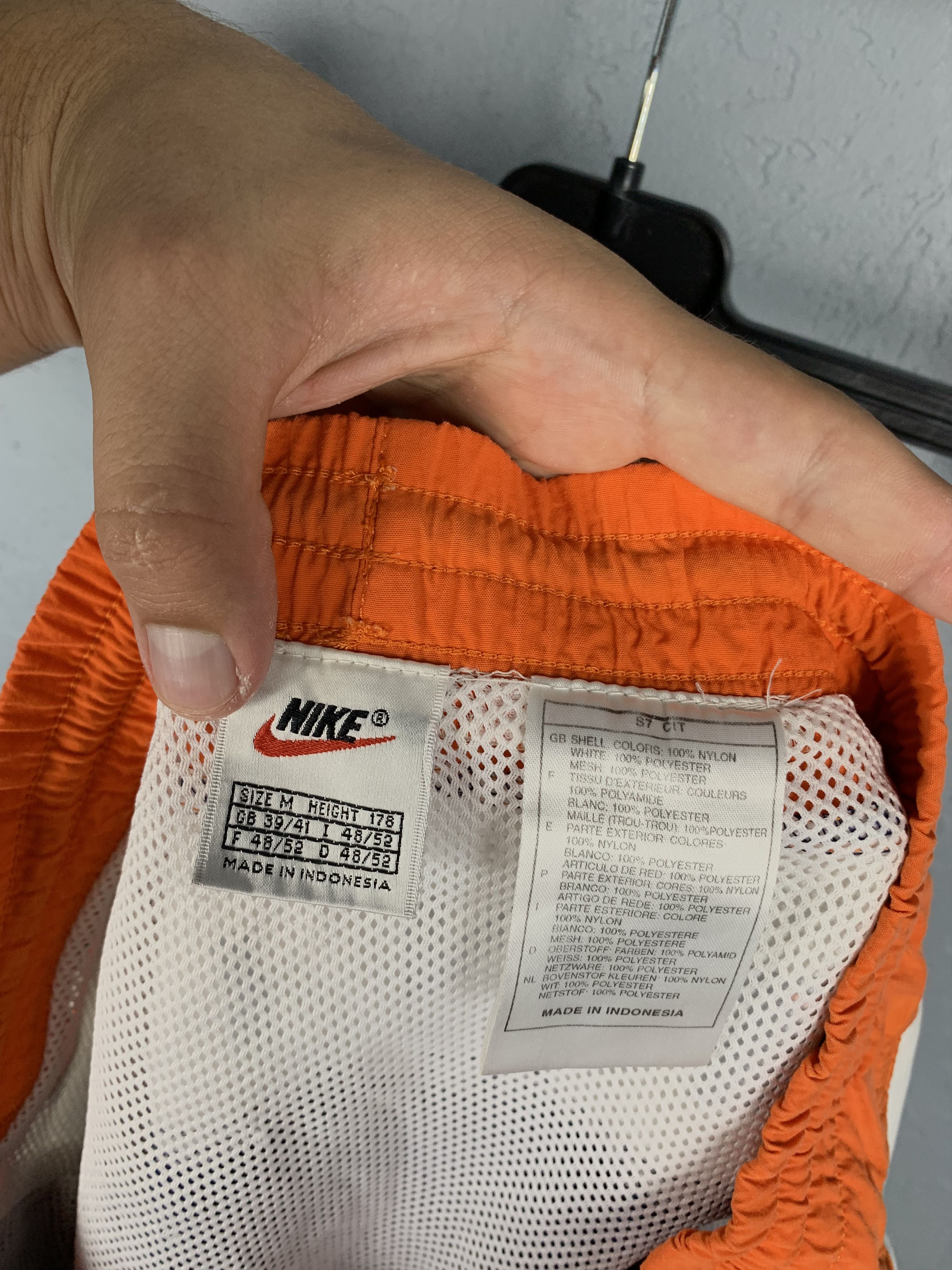 Nike × Vintage Nike 90s Vintage Nylon Mens Shorts Y2K Size US 32 / EU 48 - 6 Thumbnail