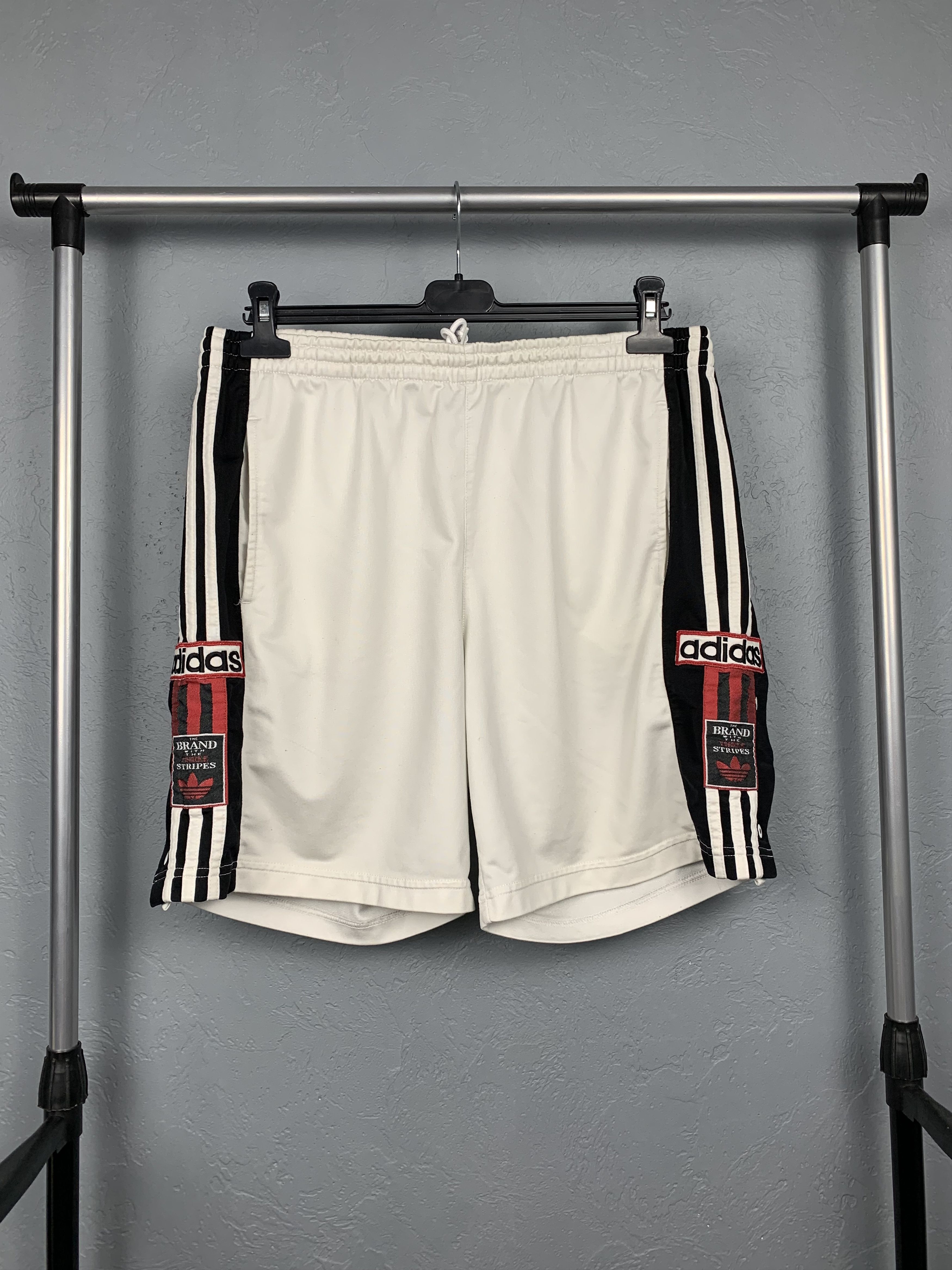 Adidas × Vintage Adidas 90s Vintage Nylon Mens Shorts Size US 32 / EU 48 - 1 Thumbnail