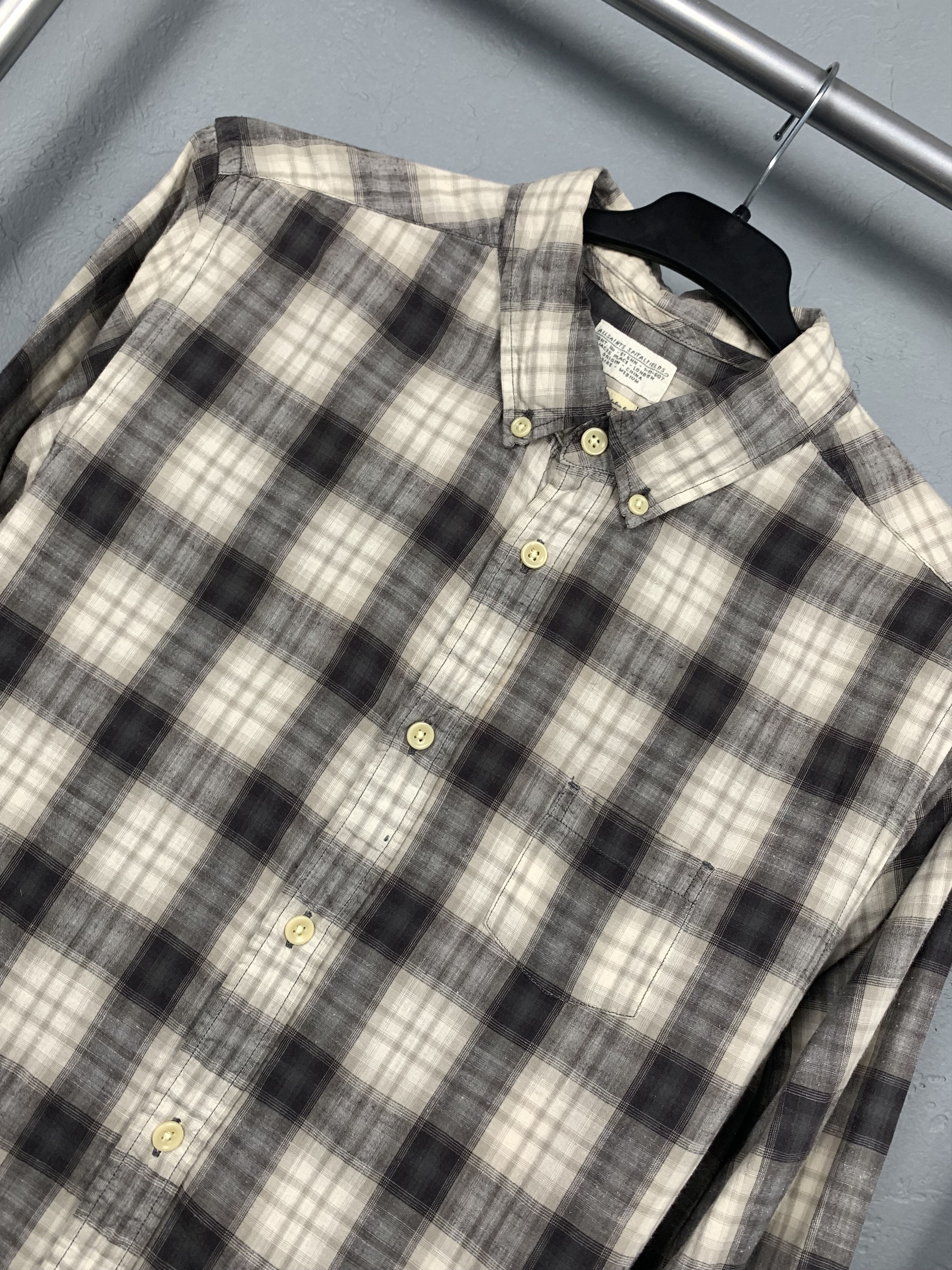 Allsaints AllSaints Woodburn Mens Long Sleeve Plaid Shirt Japan Made Size US M / EU 48-50 / 2 - 2 Thumbnail