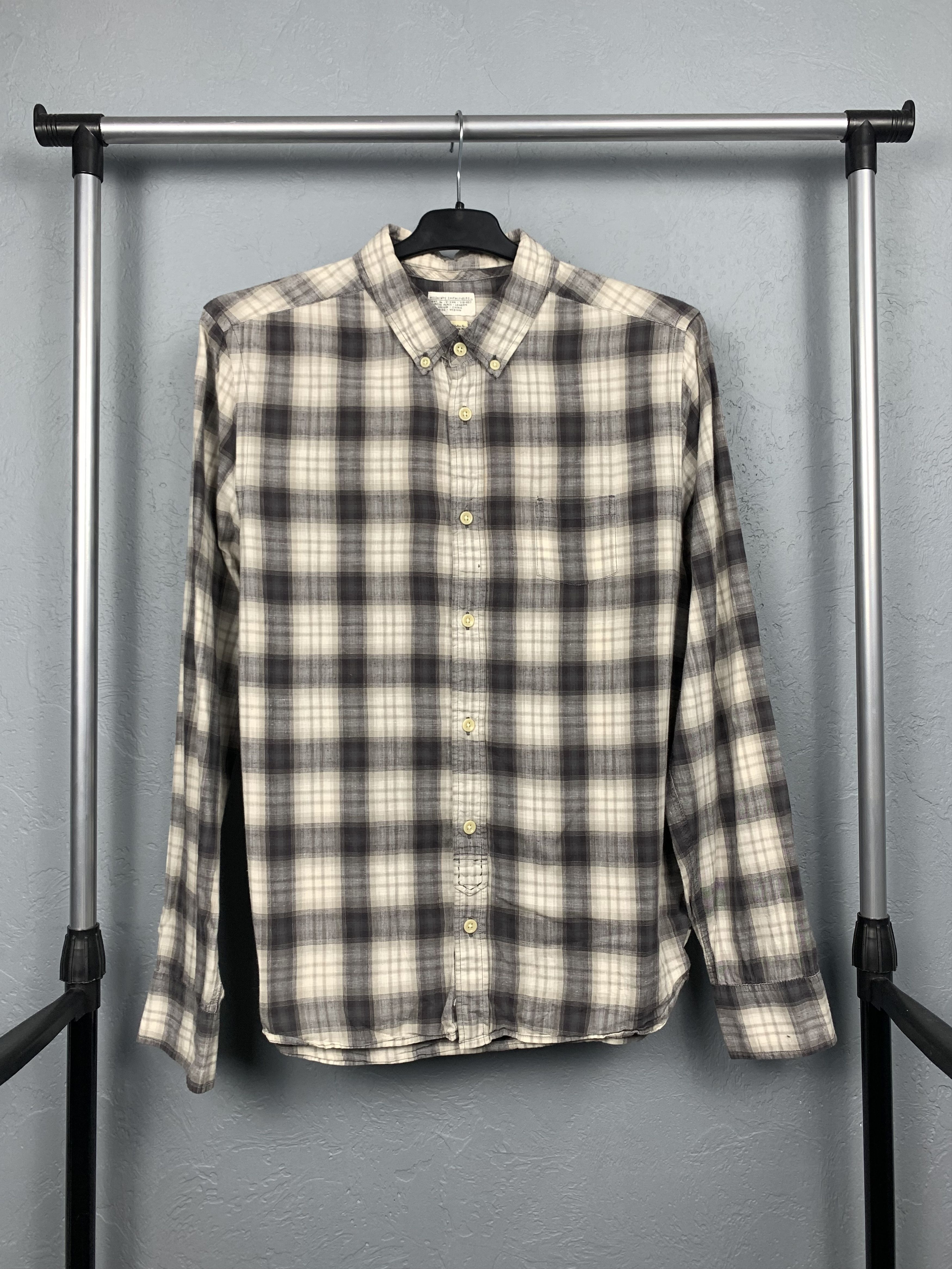 Allsaints AllSaints Woodburn Mens Long Sleeve Plaid Shirt Japan Made Size US M / EU 48-50 / 2 - 1 Thumbnail