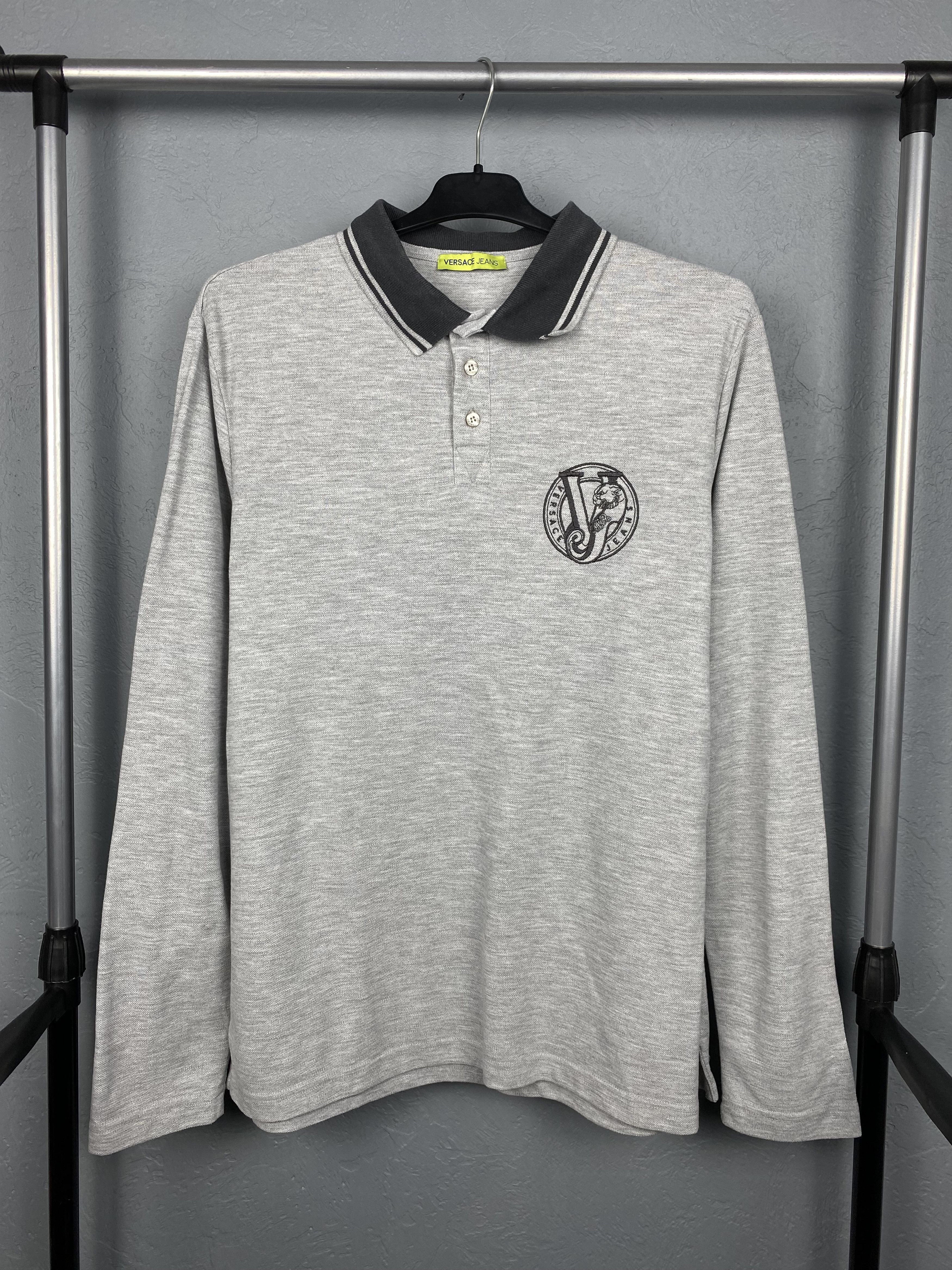 Versace × Versace Jeans Couture × Versus Versace Versace Jeans Couture Long Sleeve Polo Shirt Tee Size US M / EU 48-50 / 2 - 1 Thumbnail
