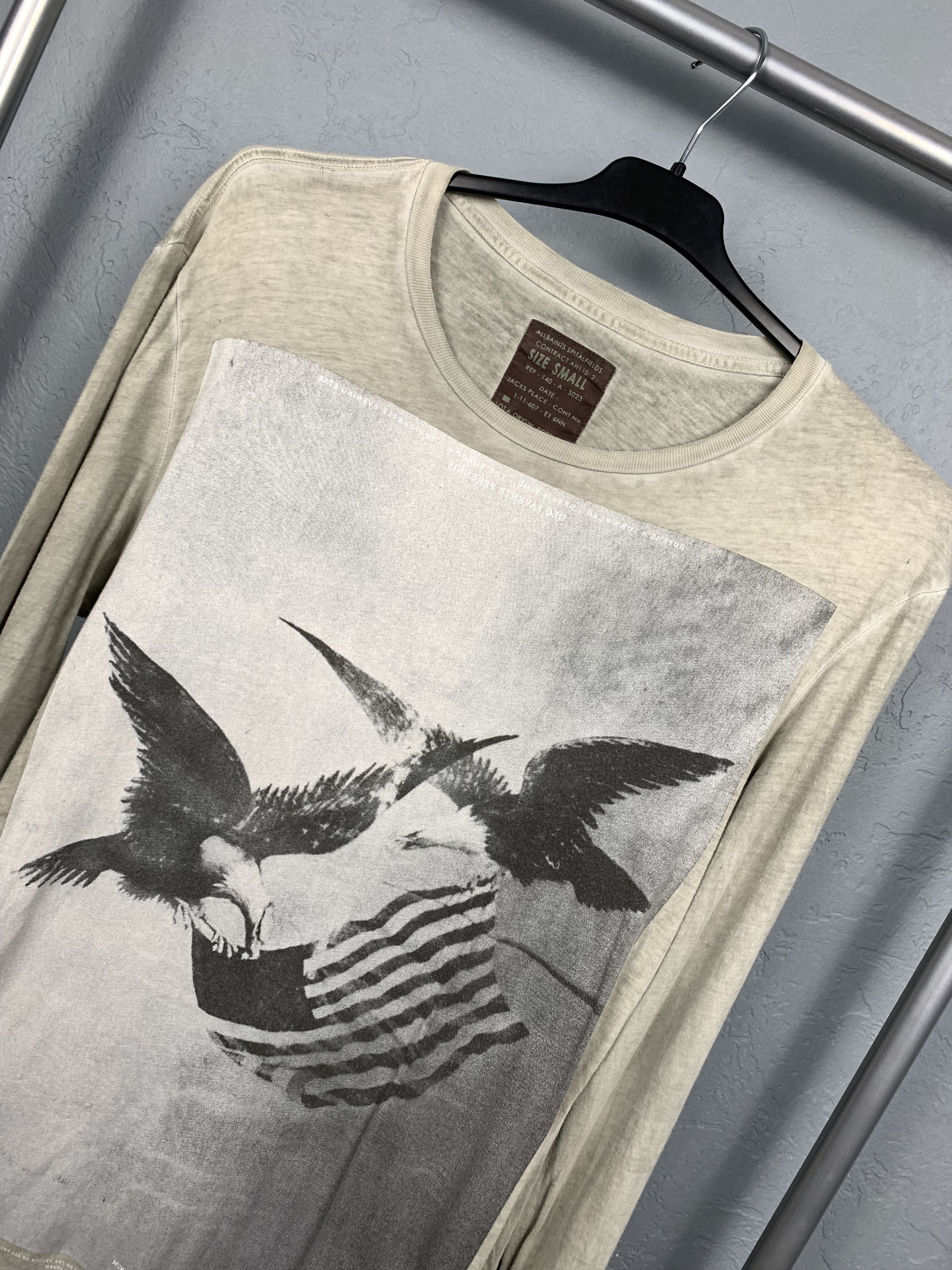 Allsaints × Vintage Allsaints Contraire Mens Long Sleeve Grafic T-Shirts Tee Size US S / EU 44-46 / 1 - 2 Thumbnail