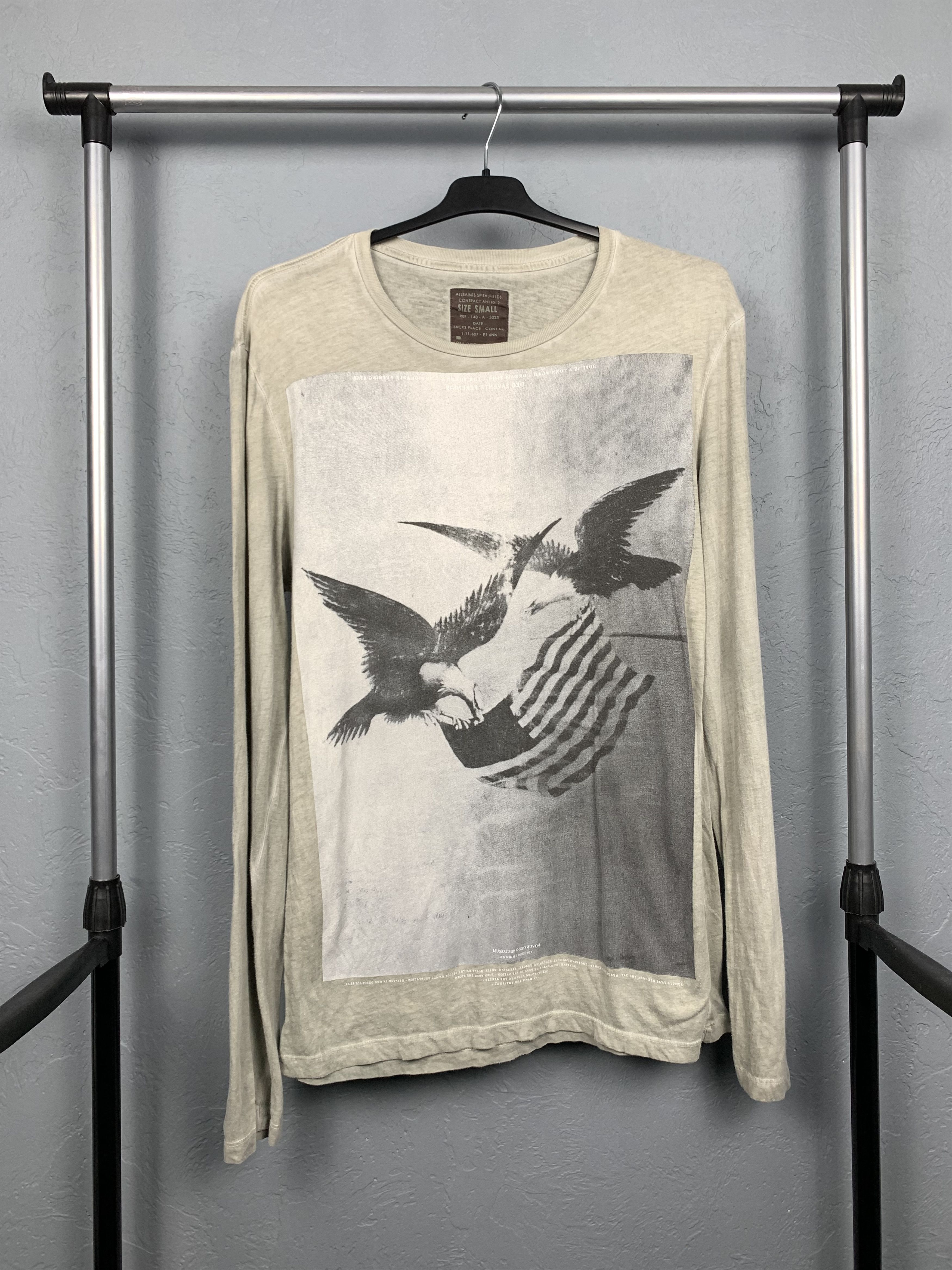 Allsaints × Vintage Allsaints Contraire Mens Long Sleeve Grafic T-Shirts Tee Size US S / EU 44-46 / 1 - 1 Thumbnail