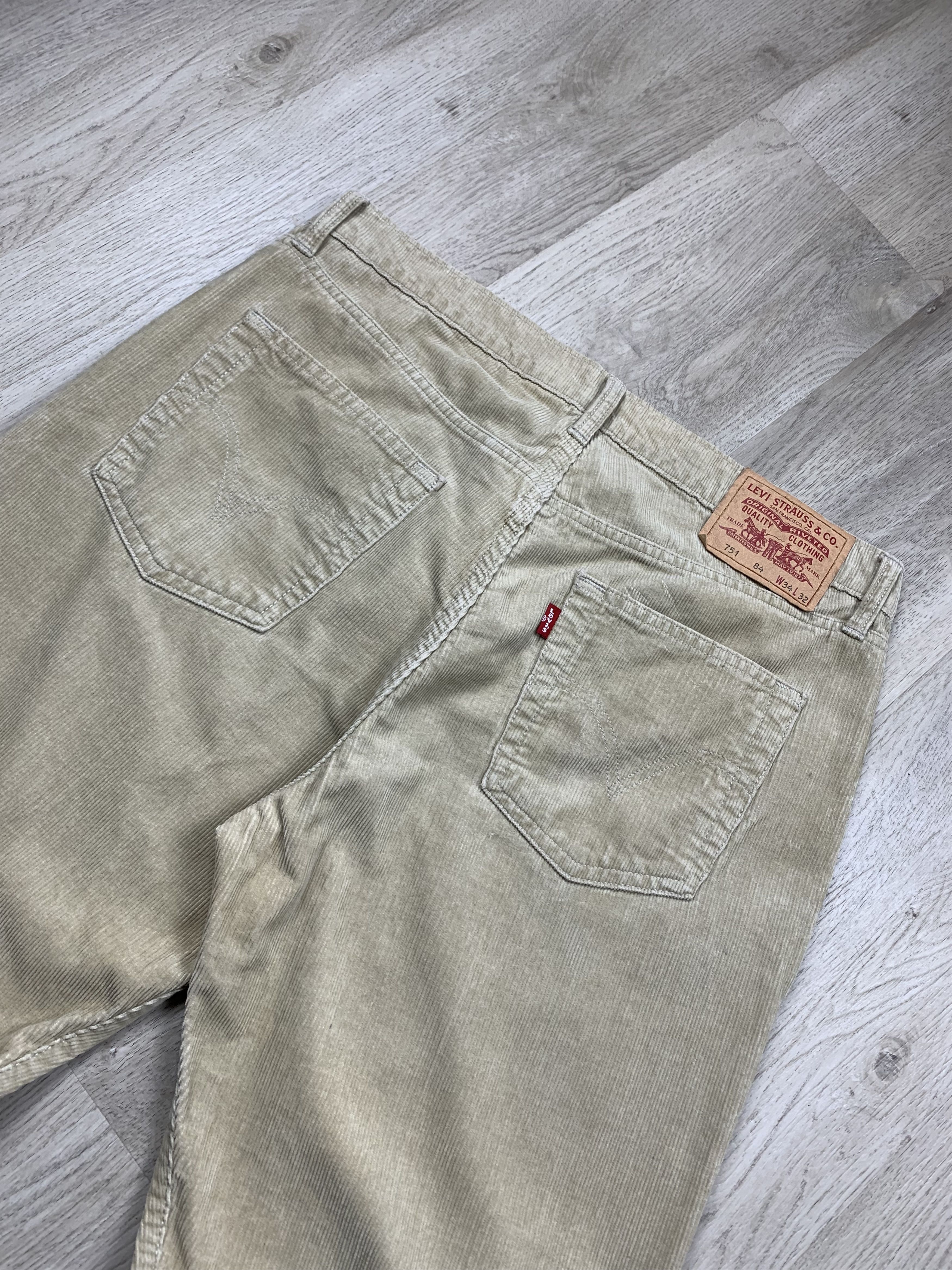 Levi's × Levi's Vintage Clothing × Vintage Levis 751 Vintage Mens Corduroy Denim Pants Size US 34 / EU 50 - 2 Thumbnail