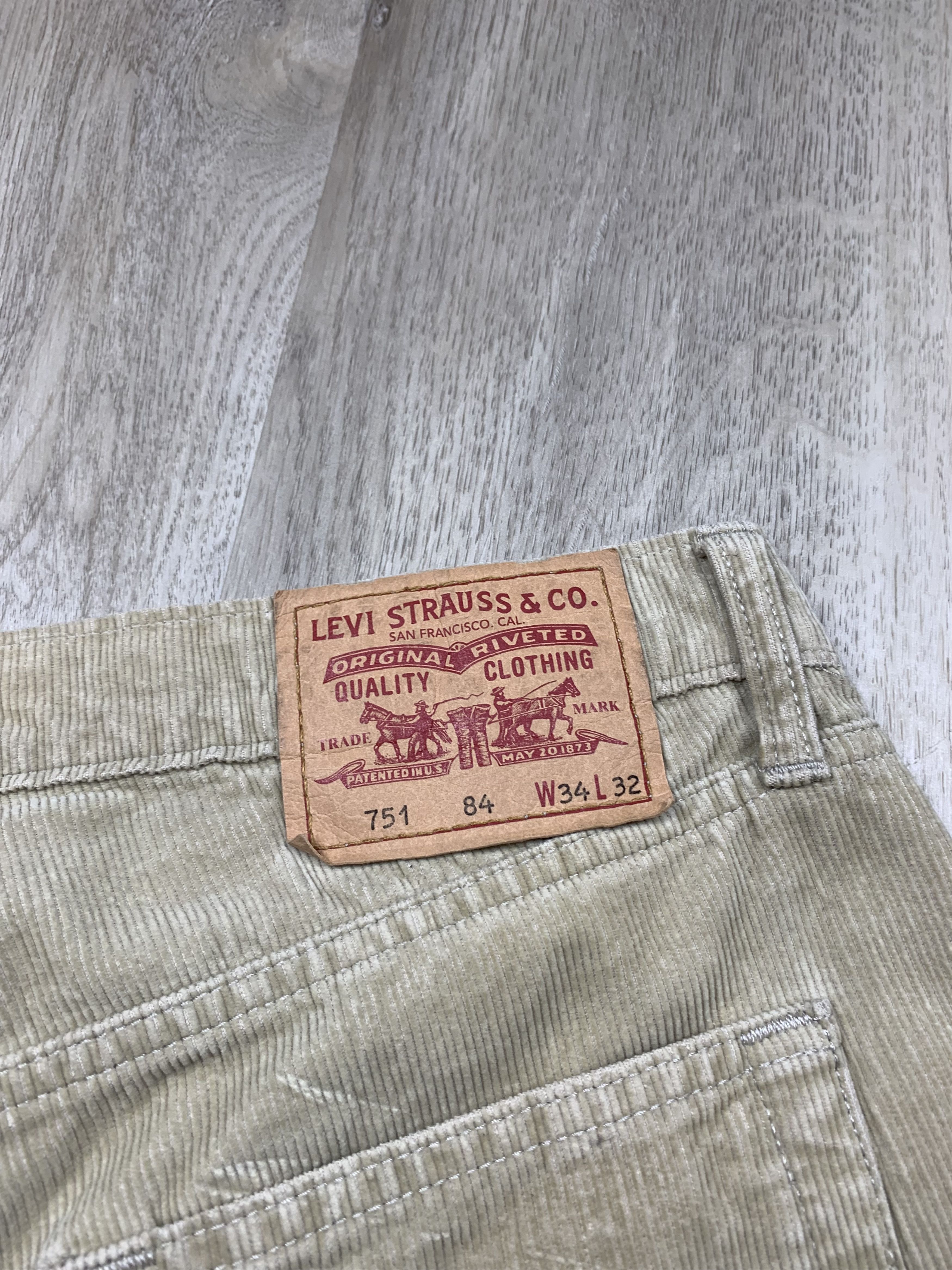 Levi's × Levi's Vintage Clothing × Vintage Levis 751 Vintage Mens Corduroy Denim Pants Size US 34 / EU 50 - 3 Thumbnail