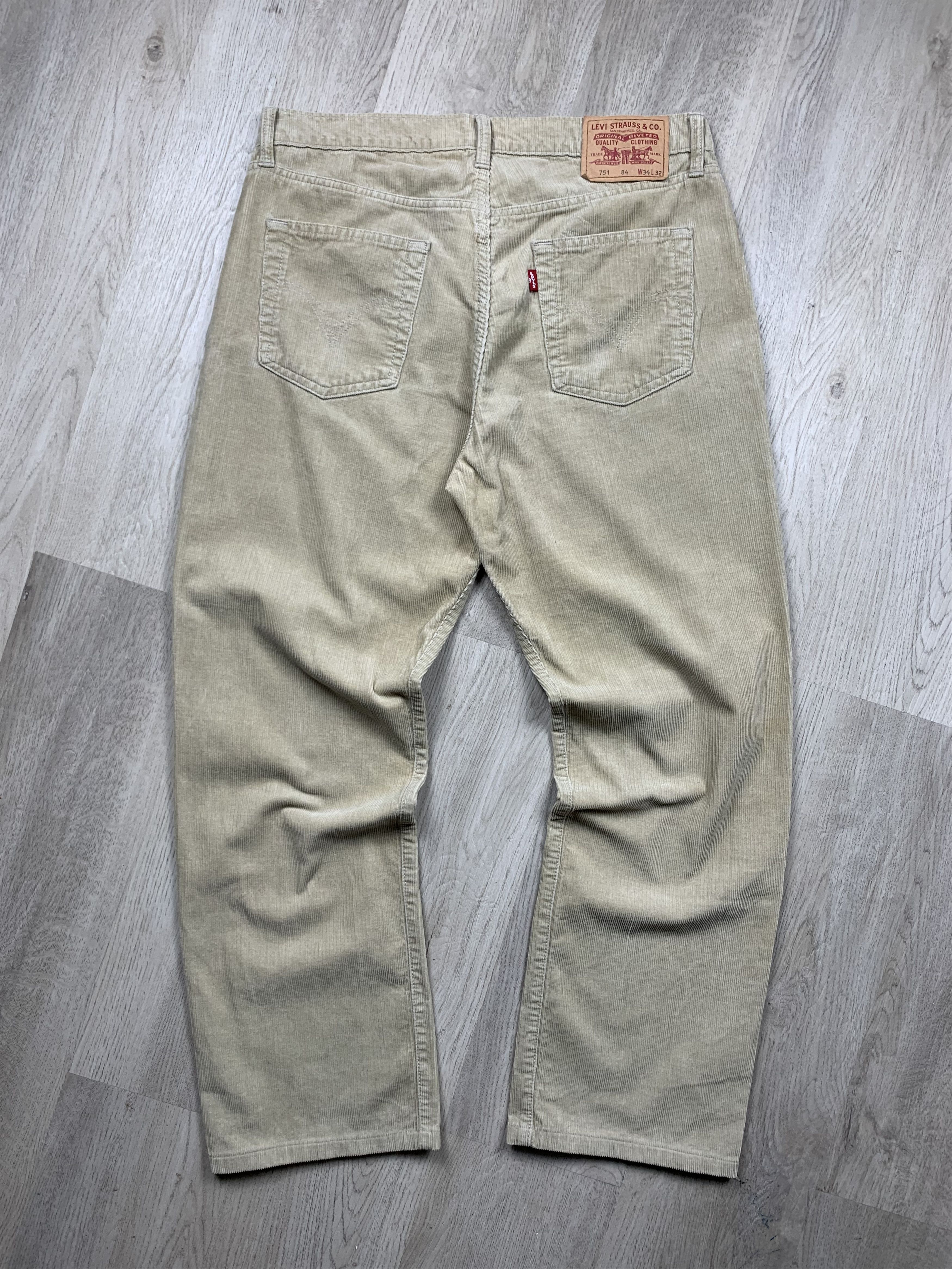 Levi's × Levi's Vintage Clothing × Vintage Levis 751 Vintage Mens Corduroy Denim Pants Size US 34 / EU 50 - 1 Thumbnail