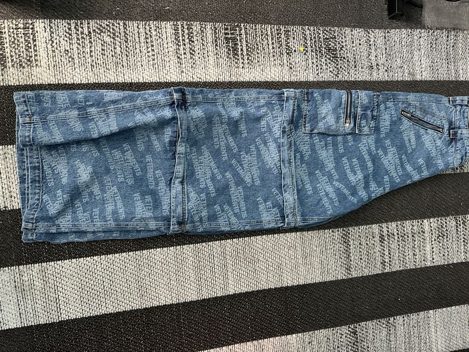 Vetements Blue Big Shape Transformer Jeans