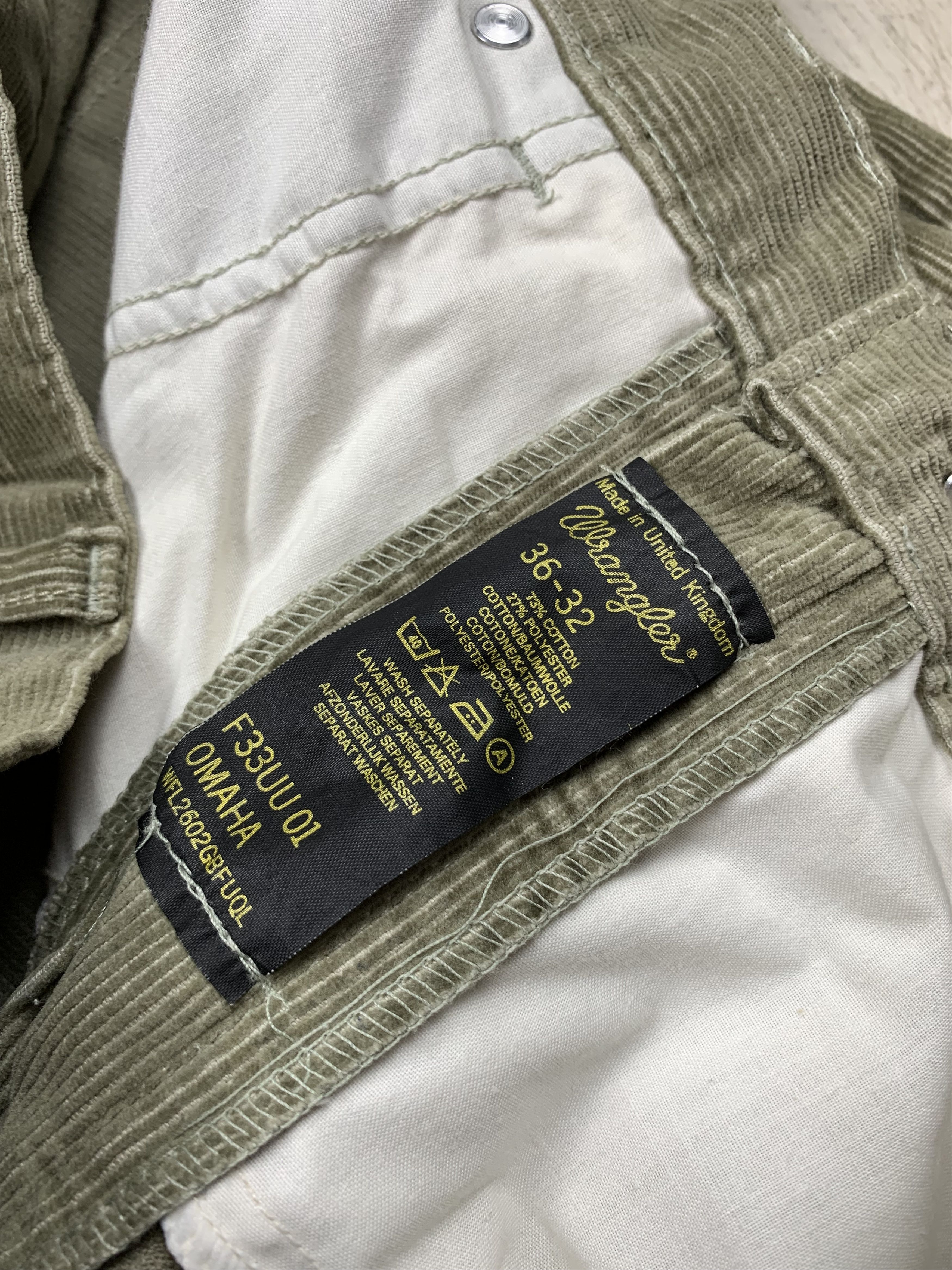 Vintage × Wrangler Wrangler Vintage Mens Corduroy Denim Pants Size US 36 / EU 52 - 7 Thumbnail