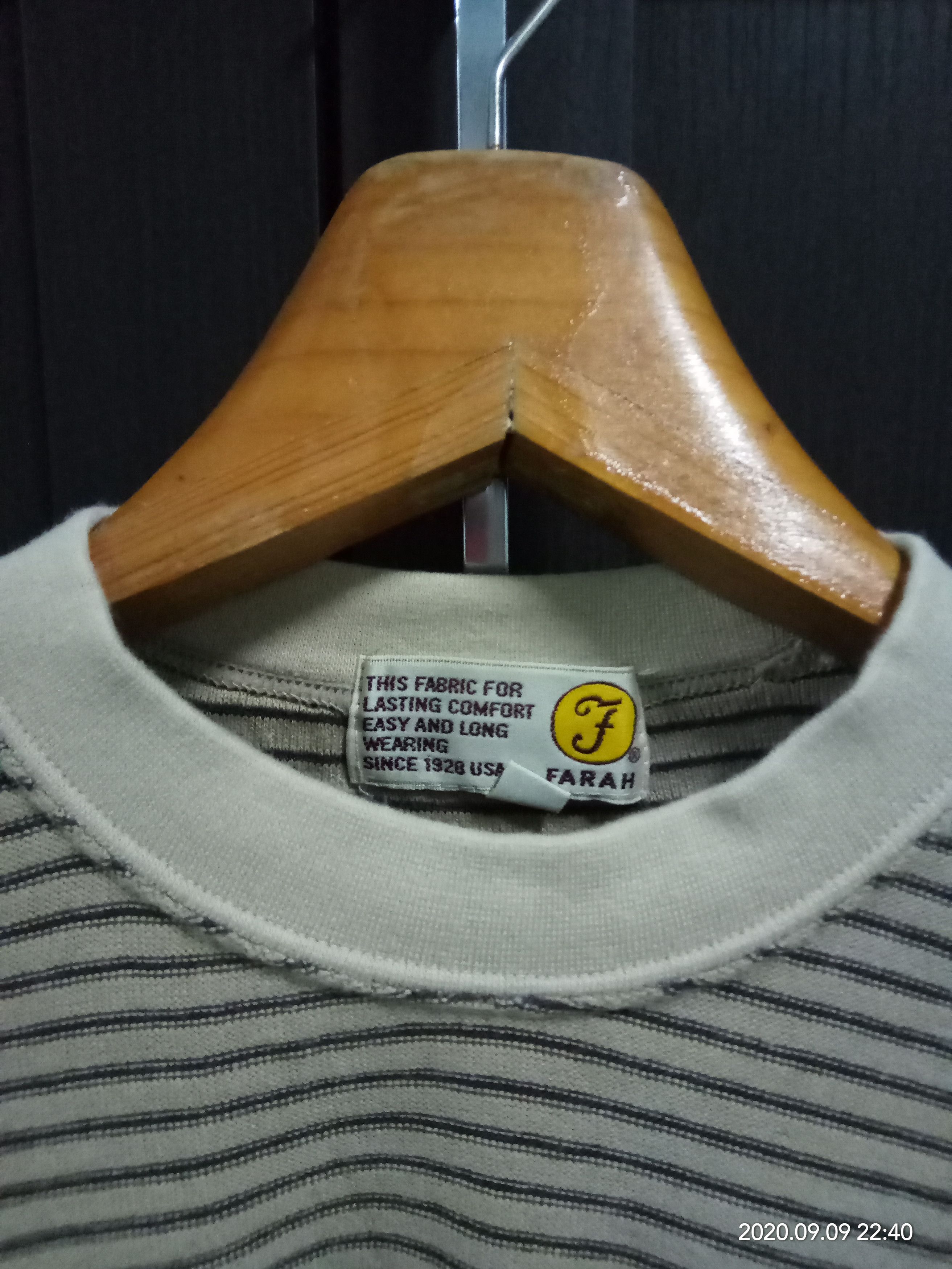 Farah Vintage 90s Farah Stripes pocket Tees 70s 80s Size US L / EU 52-54 / 3 - 2 Thumbnail