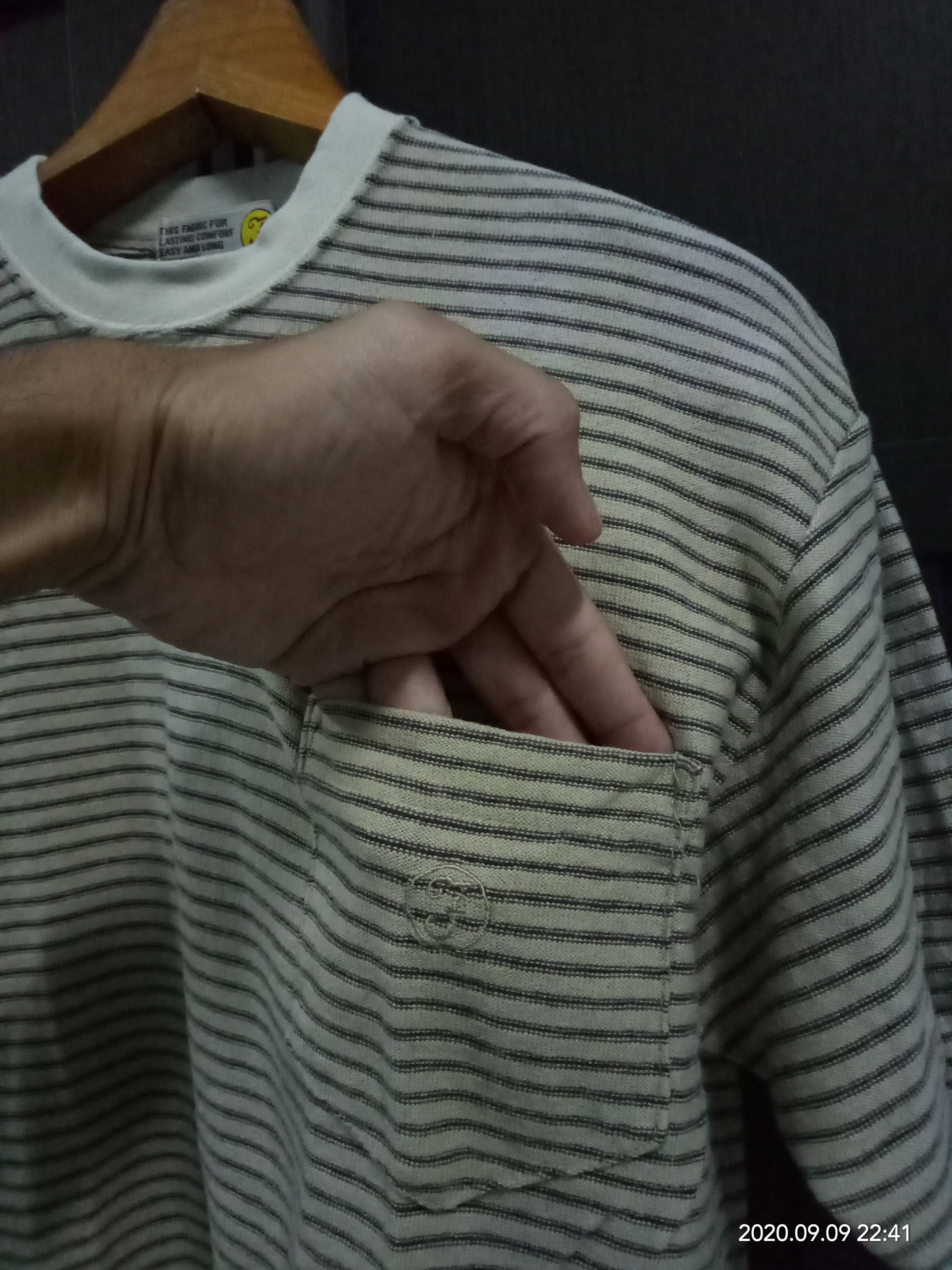 Farah Vintage 90s Farah Stripes pocket Tees 70s 80s Size US L / EU 52-54 / 3 - 4 Thumbnail