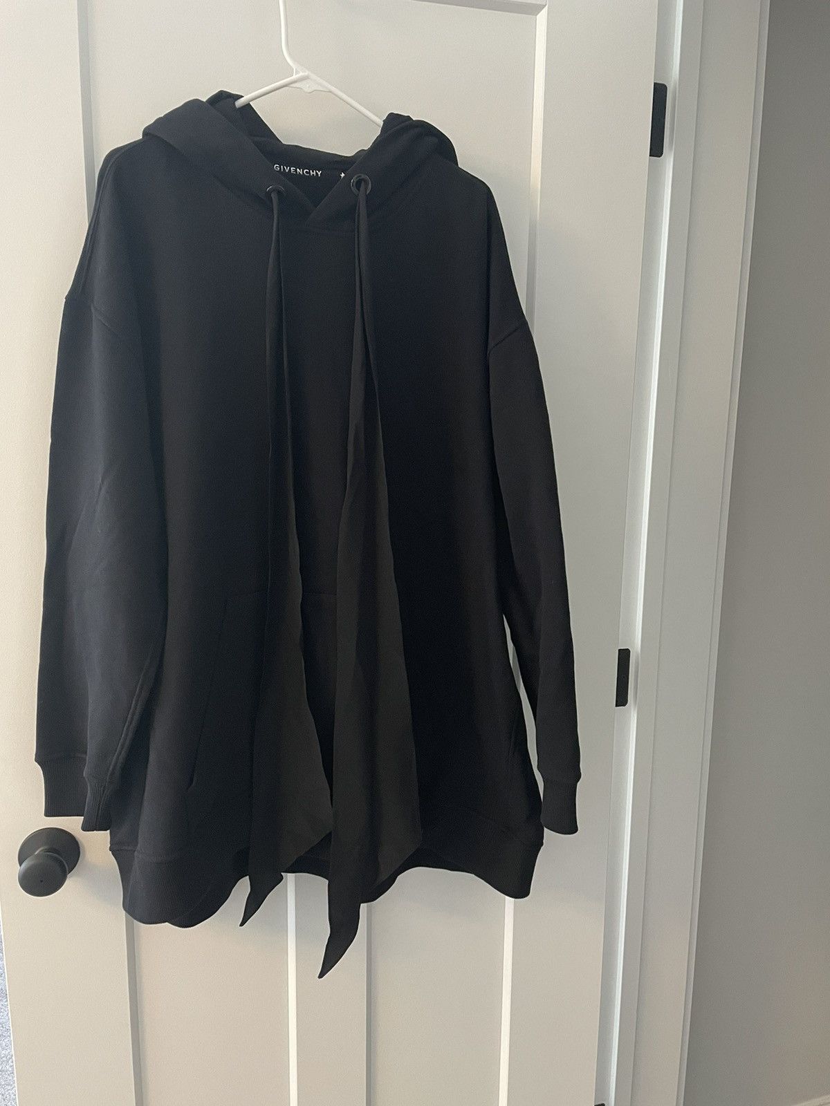 Givenchy Oversized Black Hoodie Silk Ribbon size M