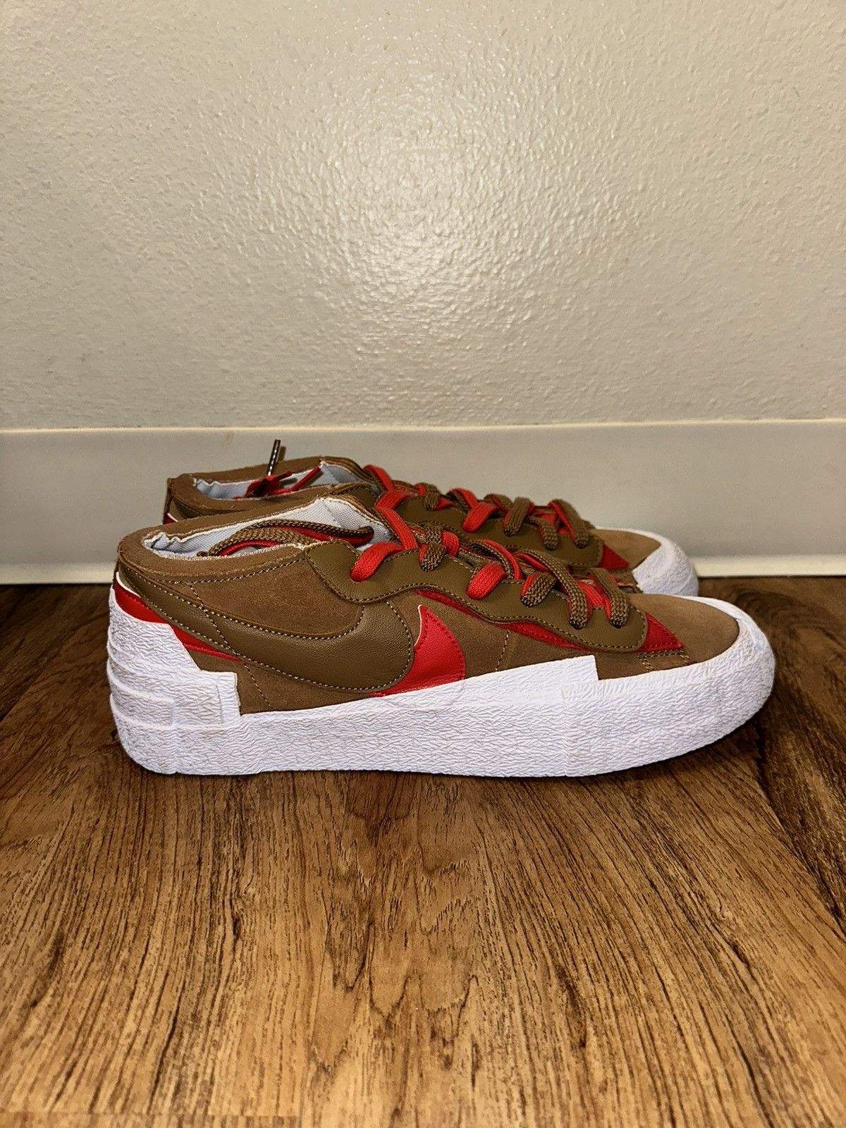 sacai blazer low tan