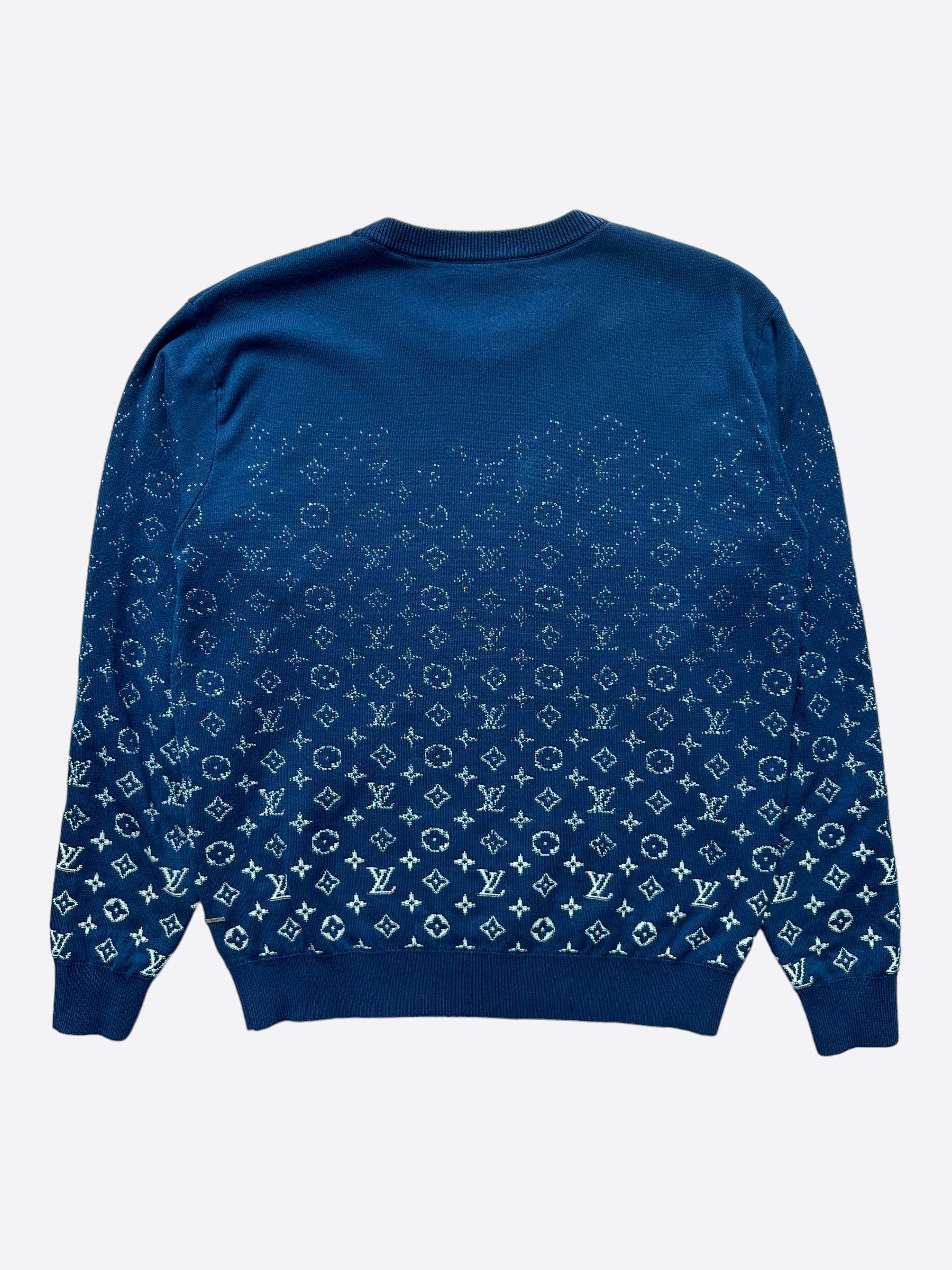 Louis vuitton blue monogram sweater sale