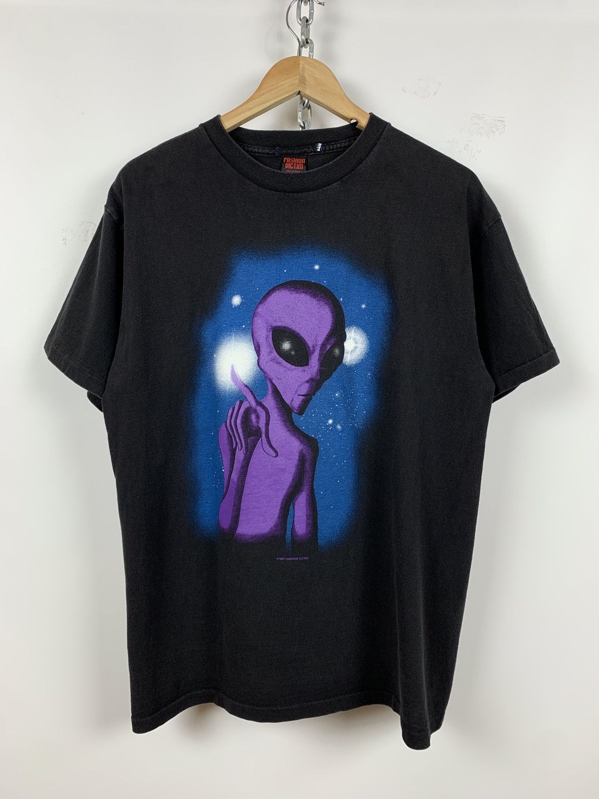 1997 Vintage Fashion Victim Purple Alien Single Stitch Tee