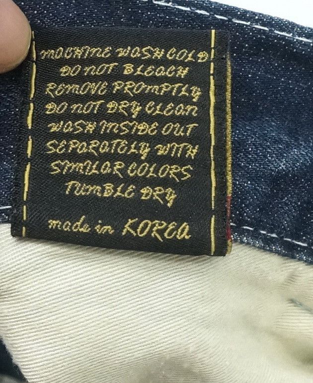 Japanese Brand 🎌 CLOUD72 Distressed Big Stitch Sashiko Slim fit Denim Size US 32 / EU 48 - 22 Thumbnail