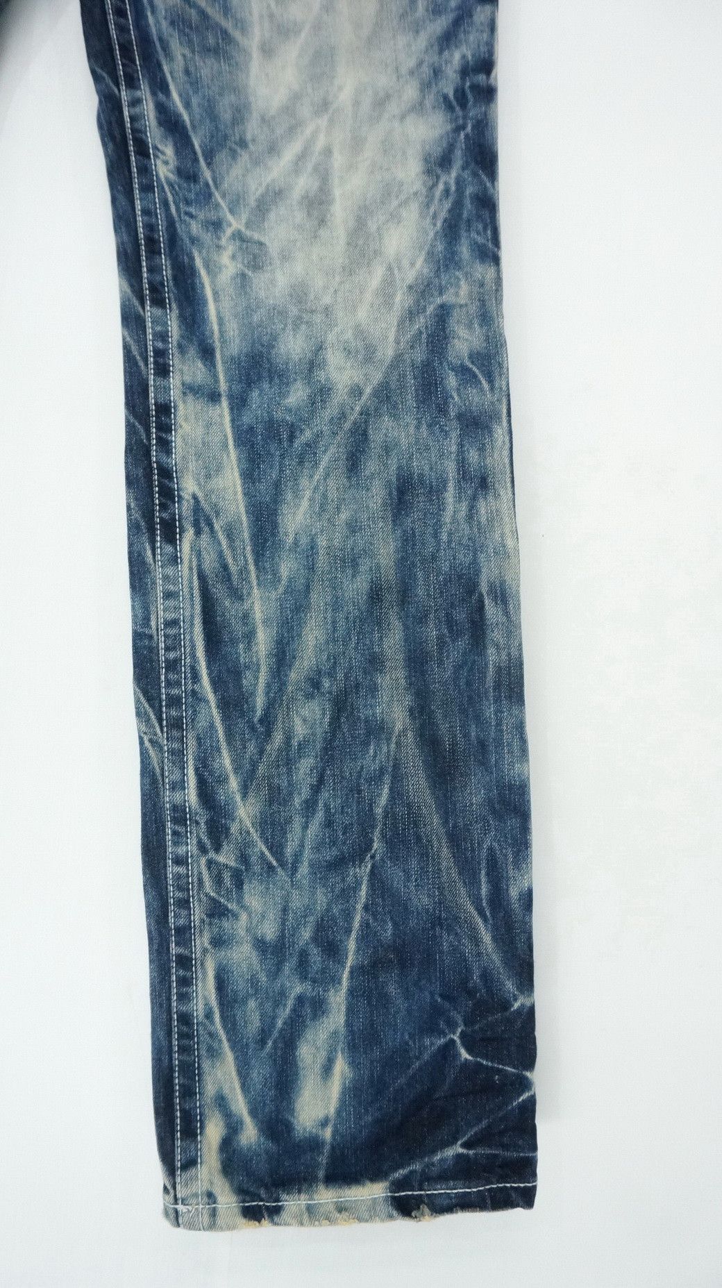 Japanese Brand 🎌 CLOUD72 Distressed Big Stitch Sashiko Slim fit Denim Size US 32 / EU 48 - 8 Thumbnail