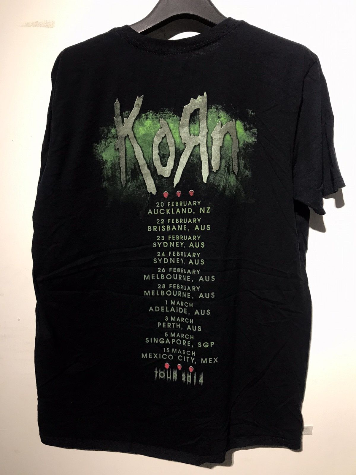 Band Tees × Vintage Vintage 2014 Korn Tour T Shirt Size US L / EU 52-54 / 3 - 4 Thumbnail