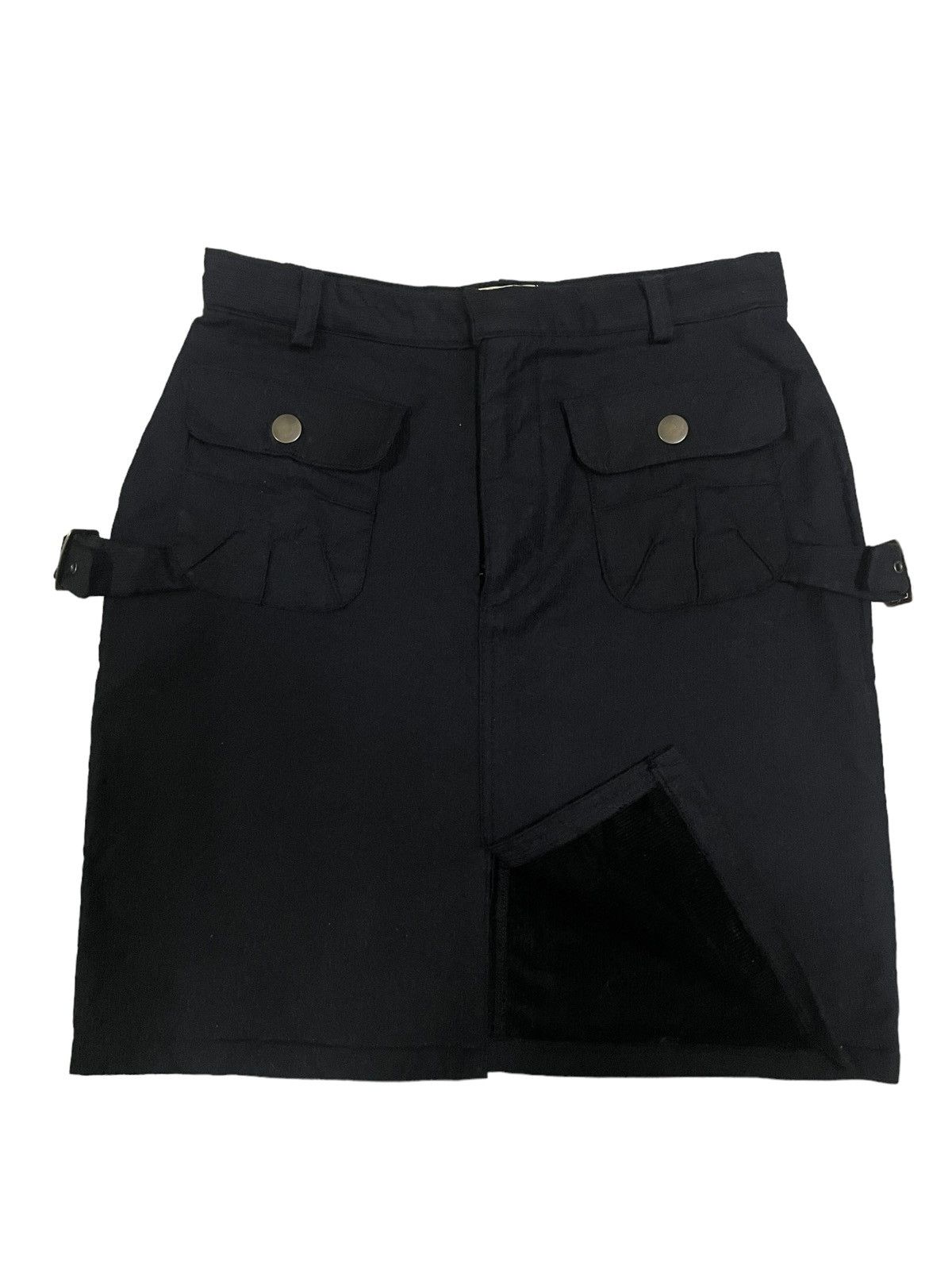 Japanese Brand Goth Wear Buckle/Multipocket Bondage Style Mini Skirt Size 25" / US 0 / IT 36 - 3 Thumbnail