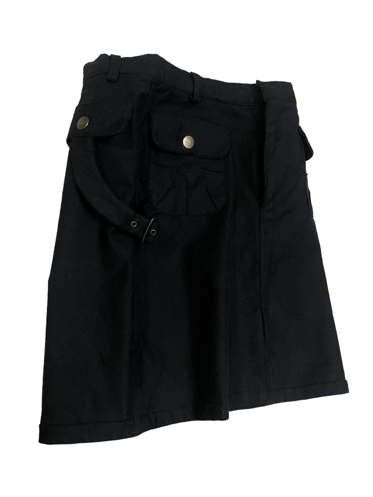 Japanese Brand Goth Wear Buckle/Multipocket Bondage Style Mini Skirt Size 25" / US 0 / IT 36 - 8 Thumbnail