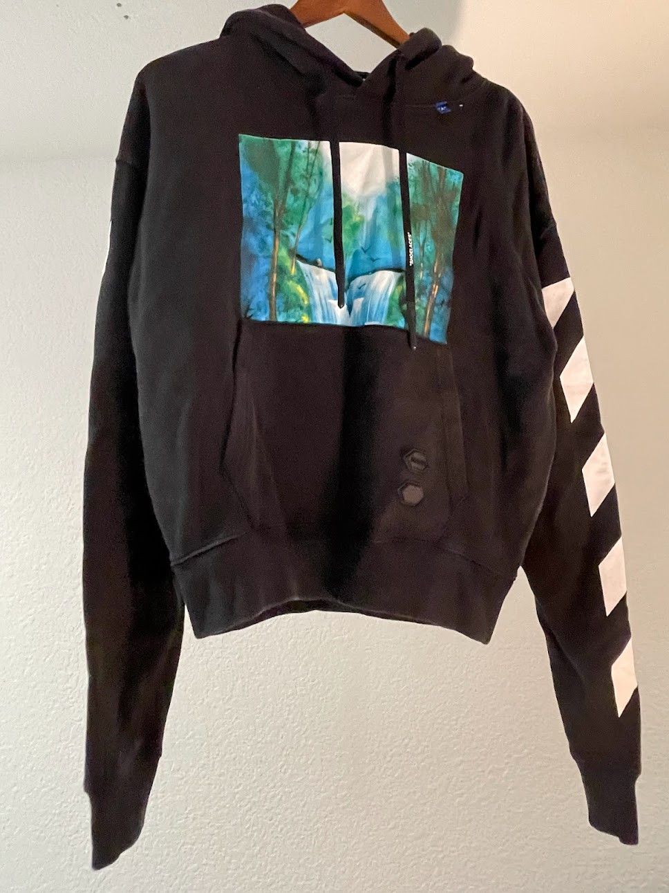 パーカー・フーディ OFF-WHITE Diag Waterfall Hoodie Black Multicolor FW 19 2019 off white hoodie Diag Waterfall | eBay