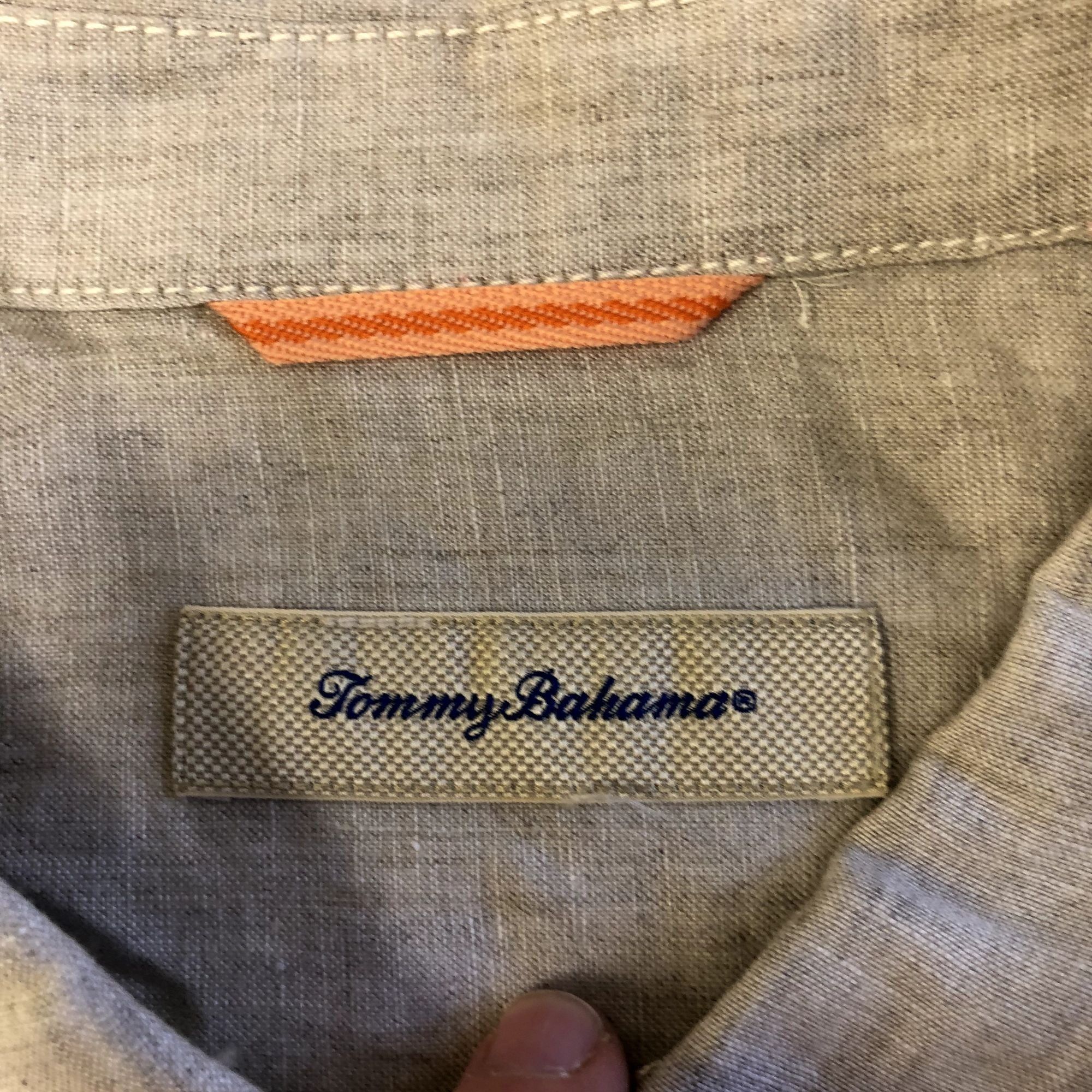 Tommy Bahama Relax NATURAL 100% LINEN TROPICAL Island Shirt