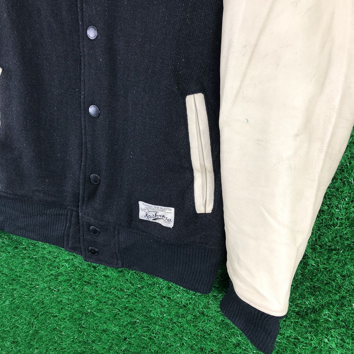 JACKROSE Vintage 90's Jackrose Varsity Jacket Wool Leather Sleeve Size US S / EU 44-46 / 1 - 3 Thumbnail