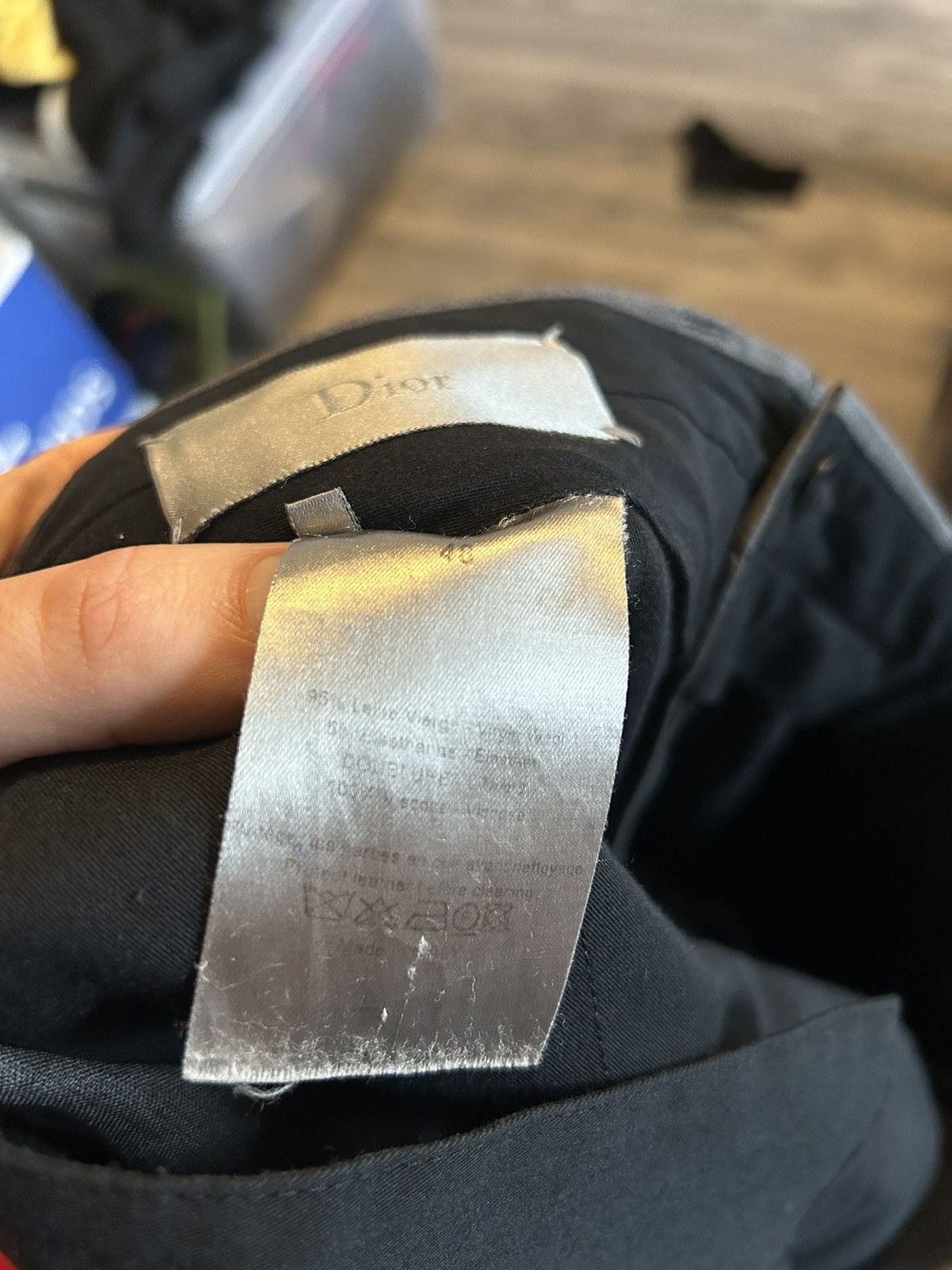 Dior Grey Pants with Leather Trimming Size US 32 / EU 48 - 8 Thumbnail