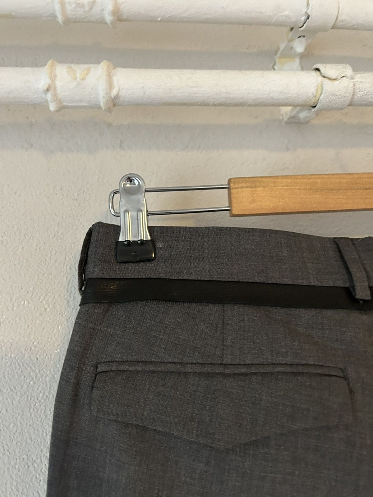 Dior Grey Pants with Leather Trimming Size US 32 / EU 48 - 4 Thumbnail