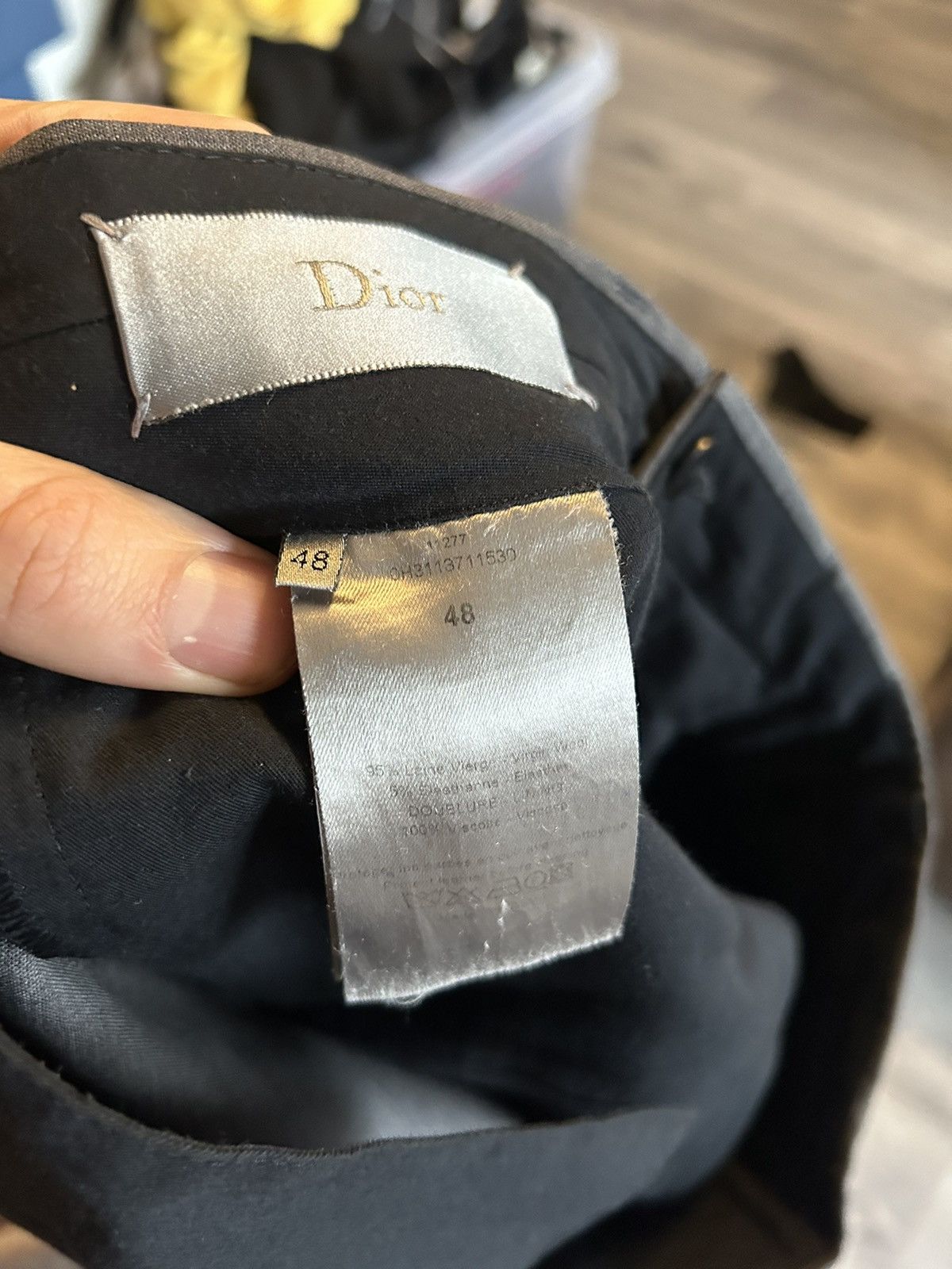 Dior Grey Pants with Leather Trimming Size US 32 / EU 48 - 7 Thumbnail