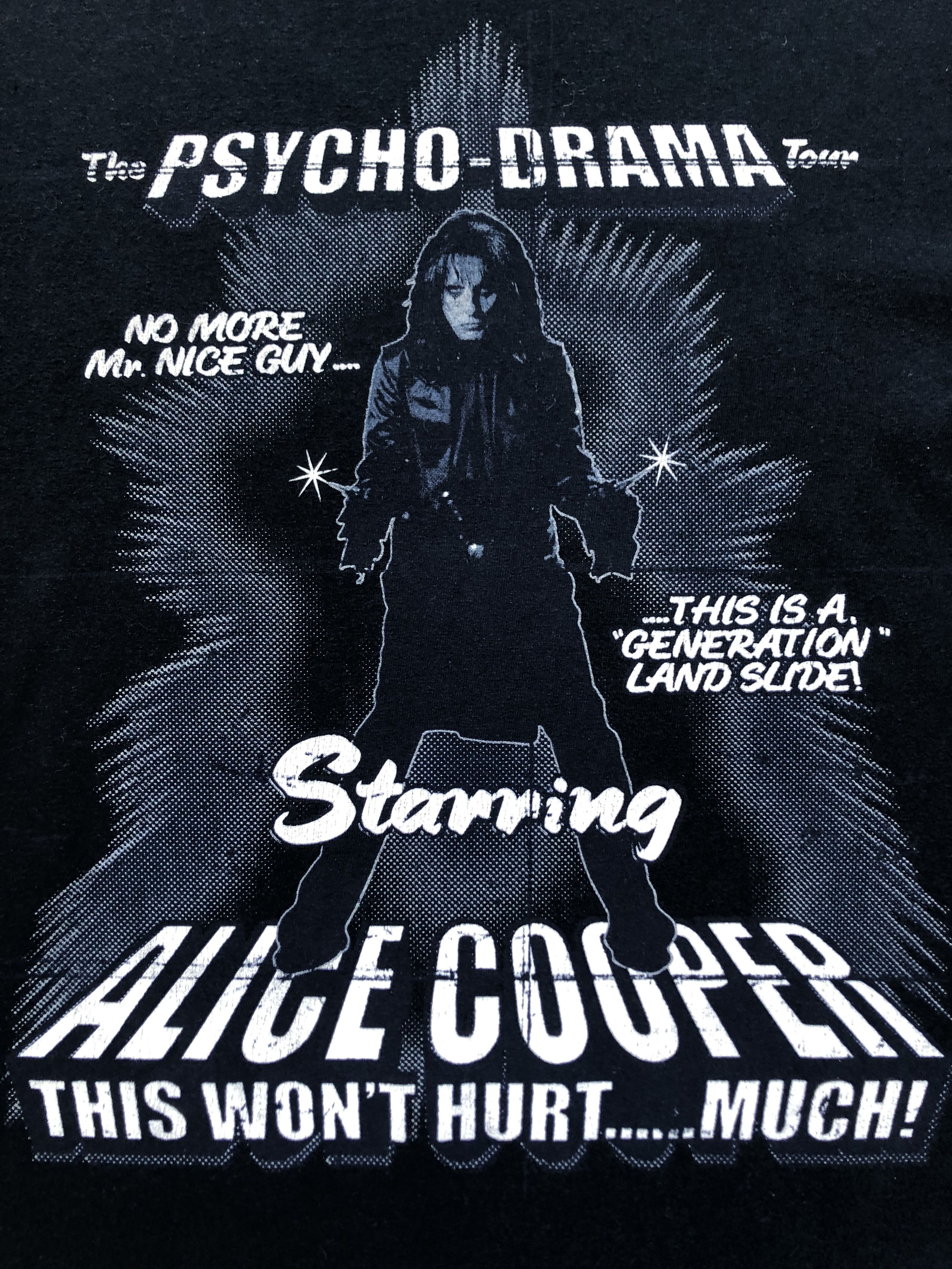 Band Tees × Vintage Vintage Alice Cooper Band Tee Shirt Rare Hype Y2K Drill Size US M / EU 48-50 / 2 - 4 Thumbnail