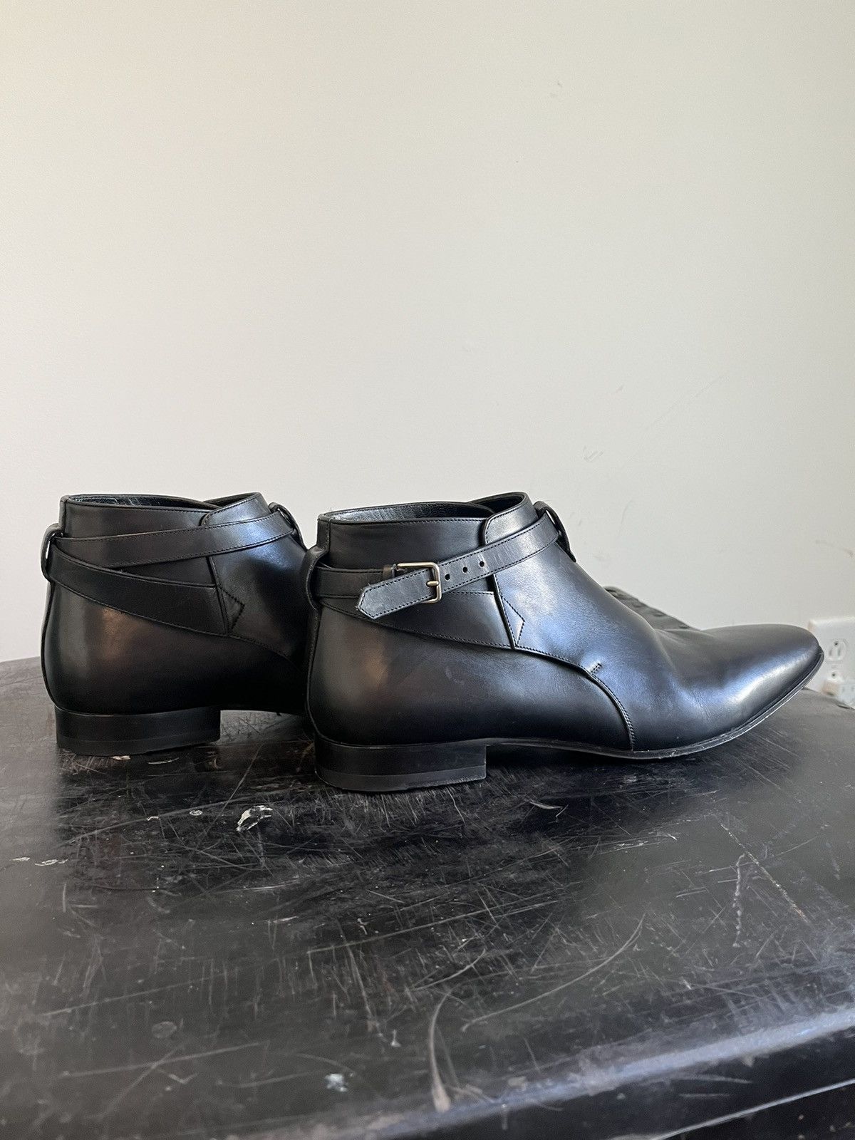SAINT LAURENT PARIS Leather Jodhpur Cropped  Boot Saint Laurent Brown Suede Jodhpur Boots Size 41.5 EU main image 3
