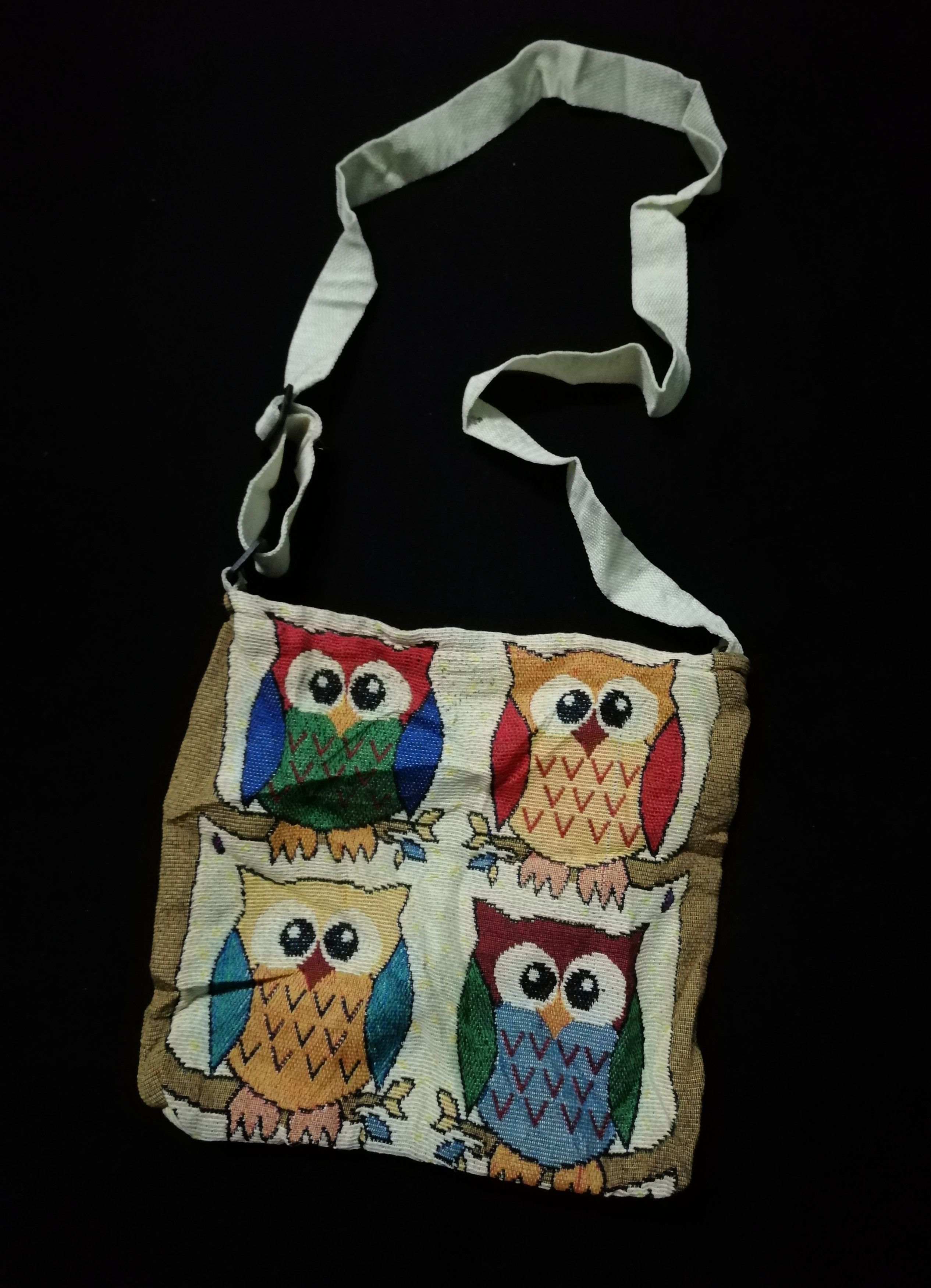 Vintage Vintage Art Owl Printed Crossbody Bag Size ONE SIZE - 1 Thumbnail