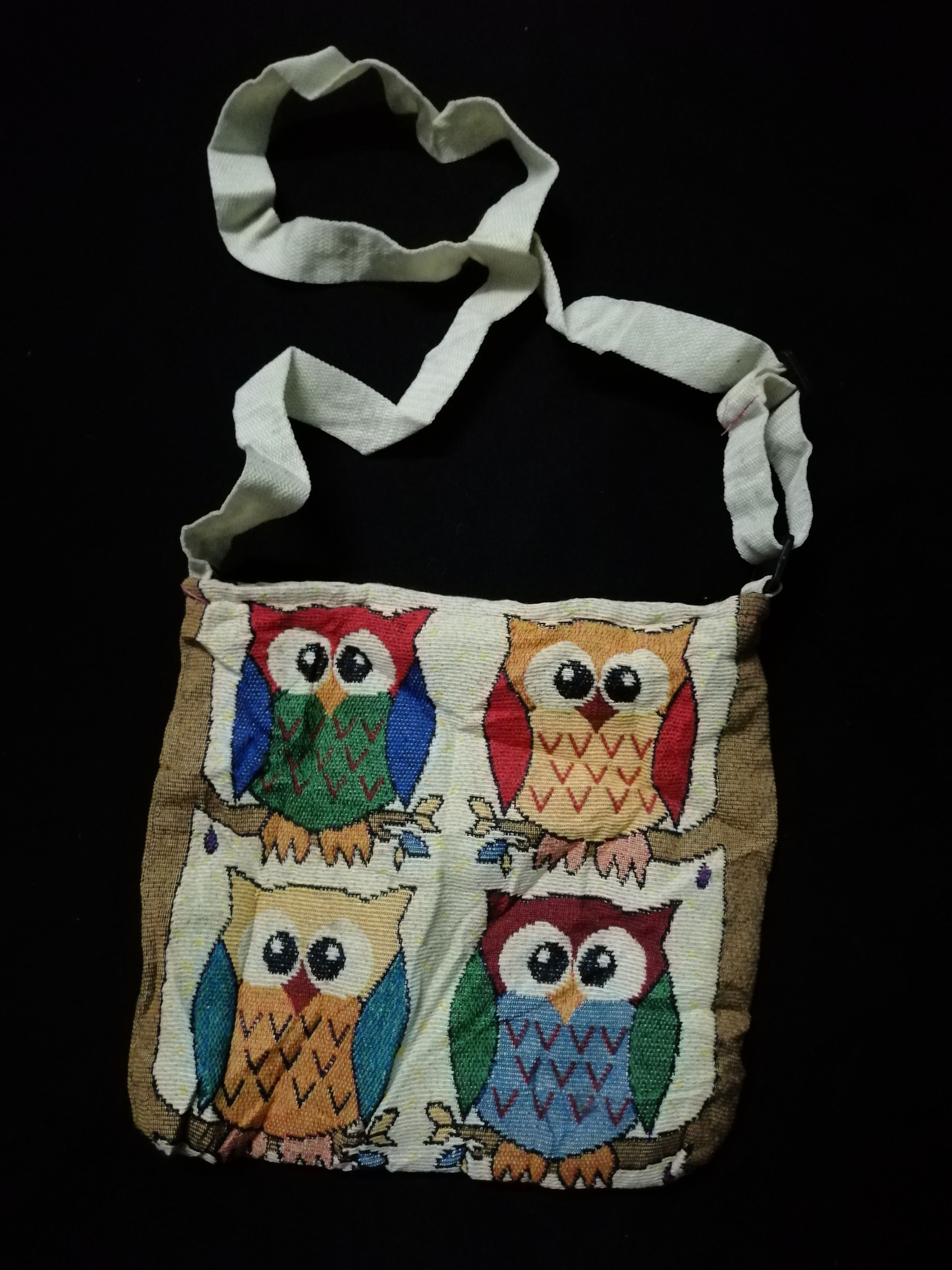 Vintage Vintage Art Owl Printed Crossbody Bag Size ONE SIZE - 2 Thumbnail
