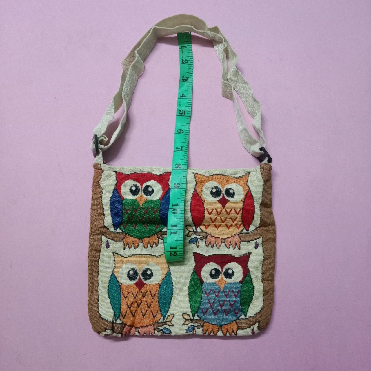 Vintage Vintage Art Owl Printed Crossbody Bag Size ONE SIZE - 13 Thumbnail
