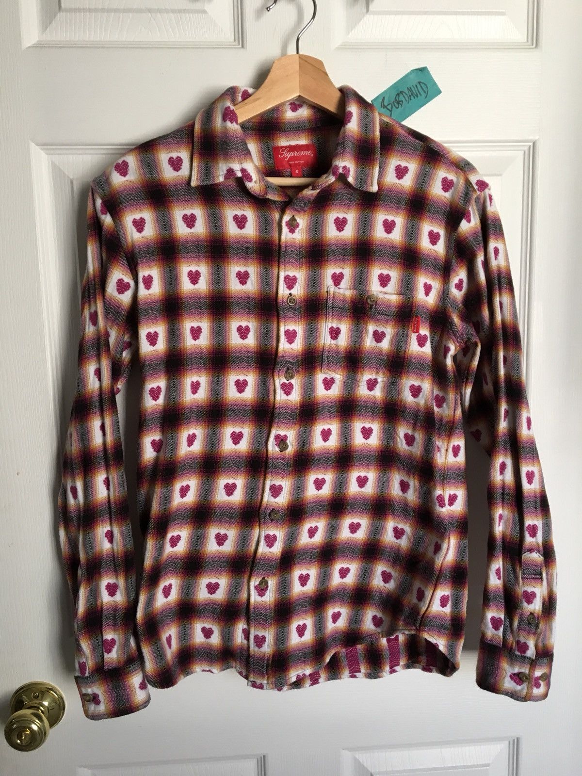 Supreme 16ss hearts plaid flannel | Grailed