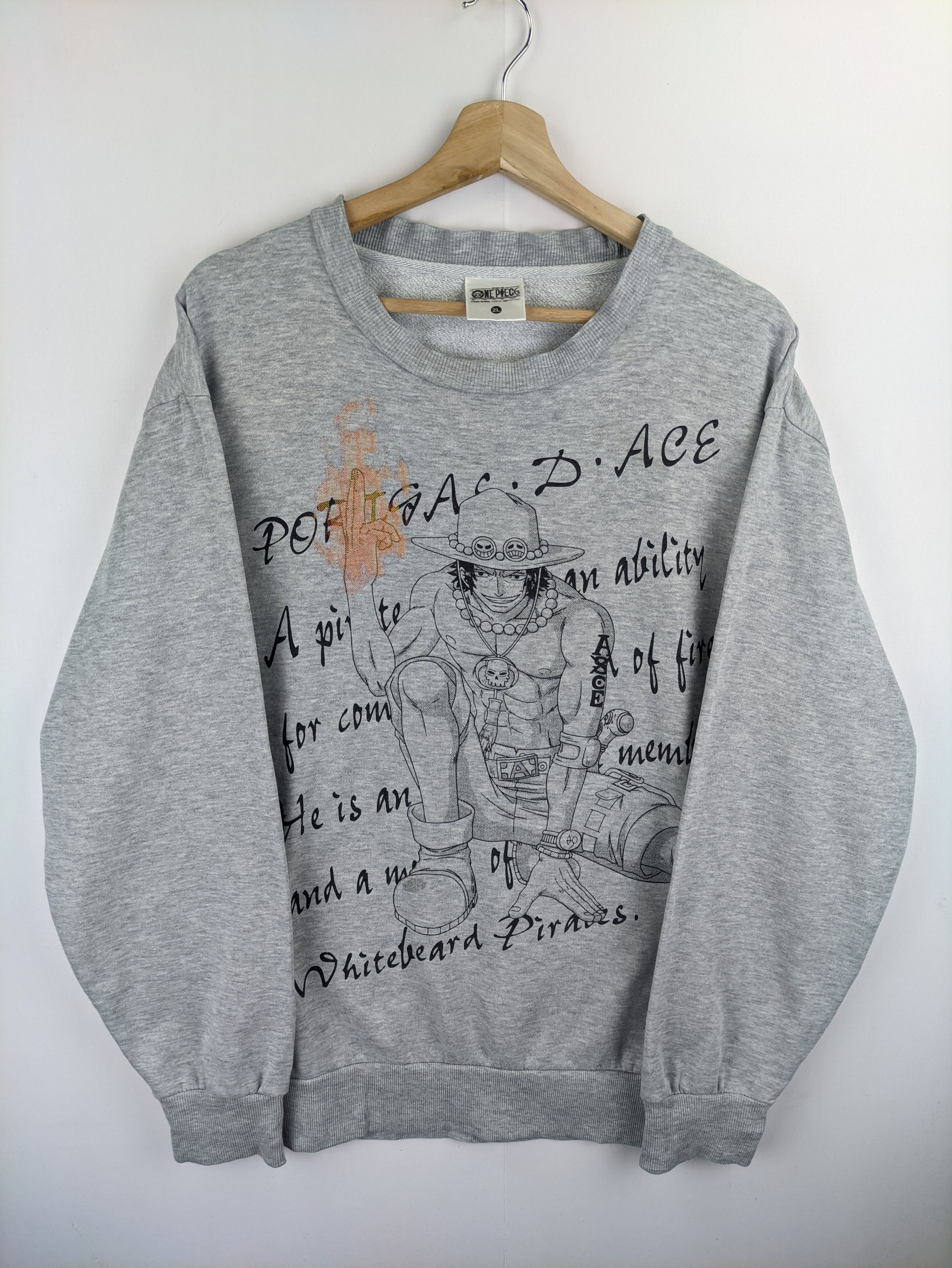 Anime Steals🔥Vintage Sweatshirt Anime Portgas D. Ace One Piece Size US XXL / EU 58 / 5 - 7 Thumbnail
