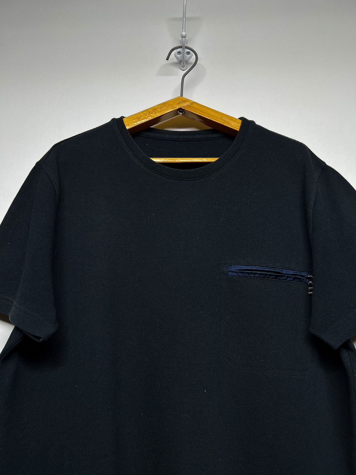 Vintage Y2k Prada Red Tab Nylon Pocket T-Shirt 00’s
