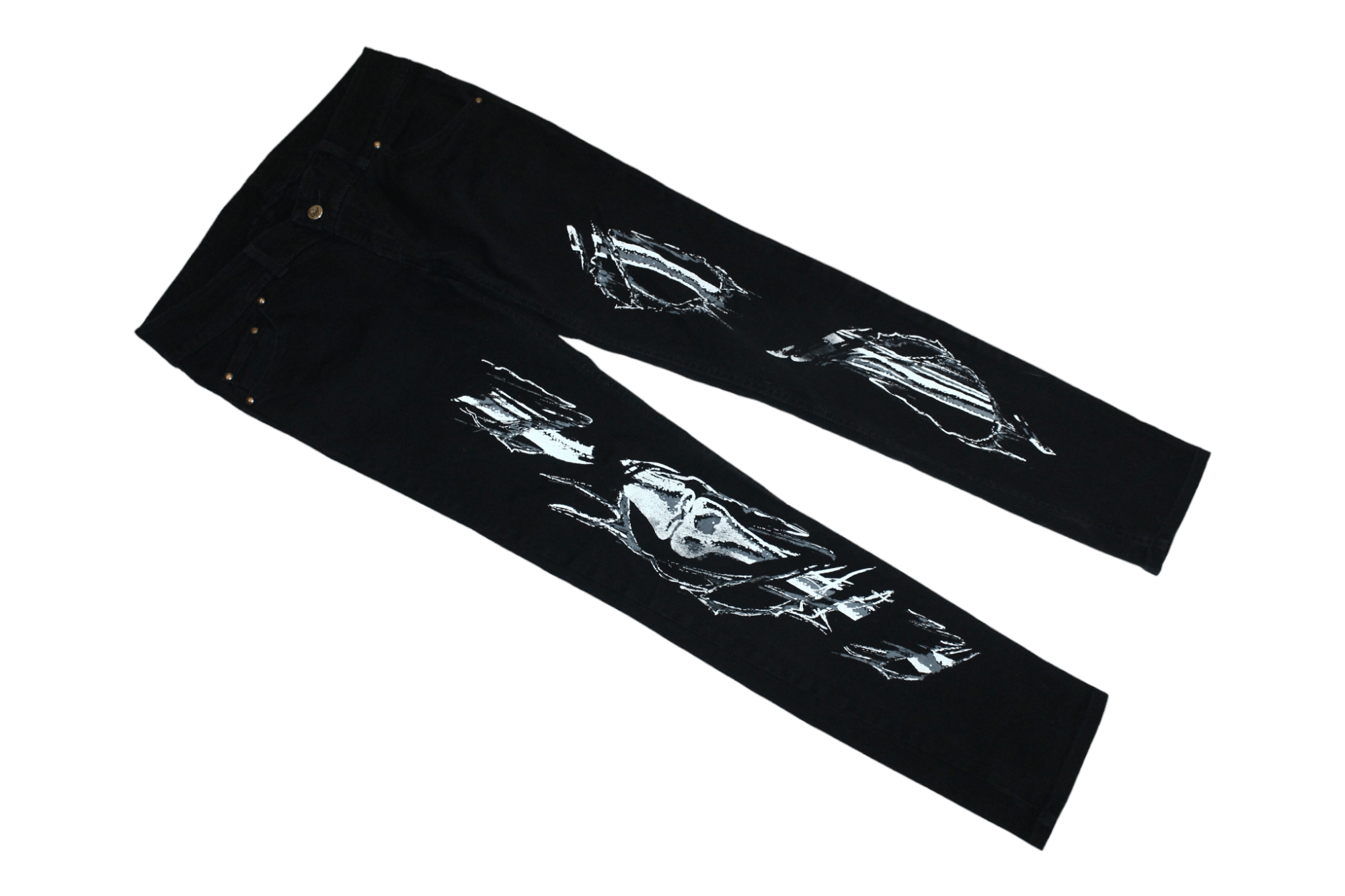 14th Addiction VTG FIST Co. steam-punk biomechanics print low rise pants Size US 32 / EU 48 - 7 Thumbnail