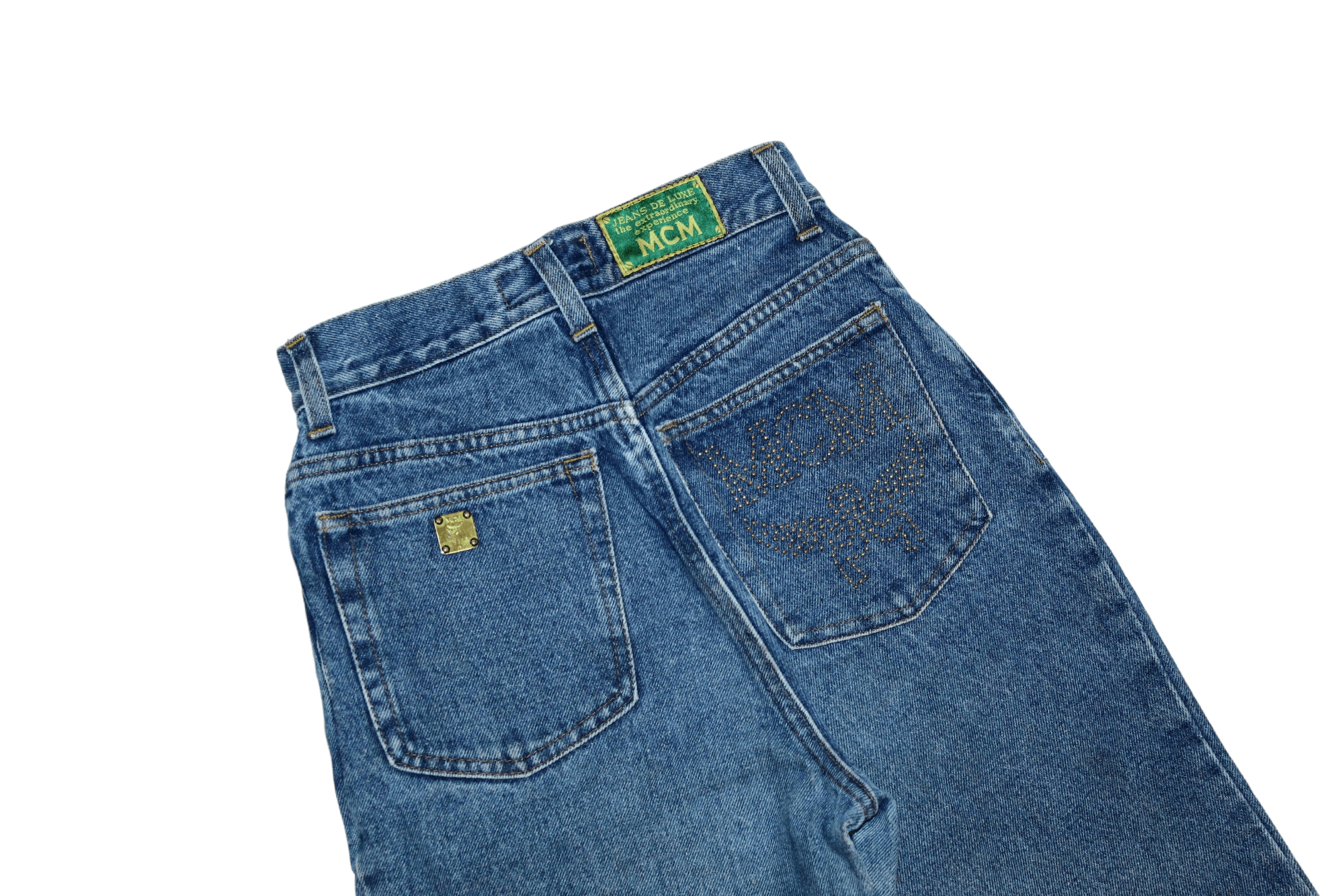 MCM RARE 90s MCM high waist stonewash mom baggy jeans spike logo Size 24" / US 00 / IT 34 - 15 Thumbnail