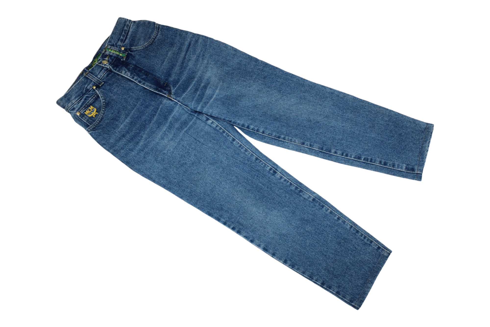 MCM RARE 90s MCM high waist stonewash mom baggy jeans spike logo Size 24" / US 00 / IT 34 - 8 Thumbnail