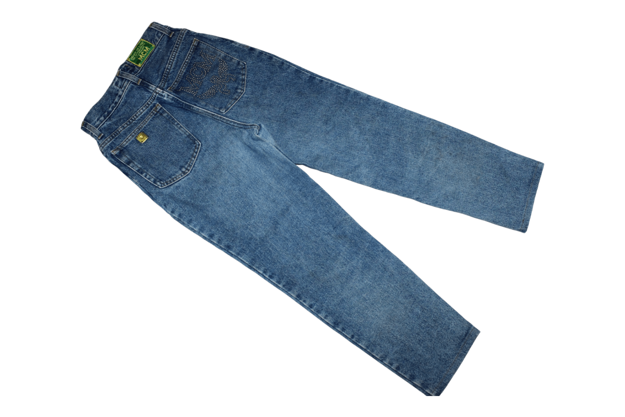MCM RARE 90s MCM high waist stonewash mom baggy jeans spike logo Size 24" / US 00 / IT 34 - 14 Thumbnail