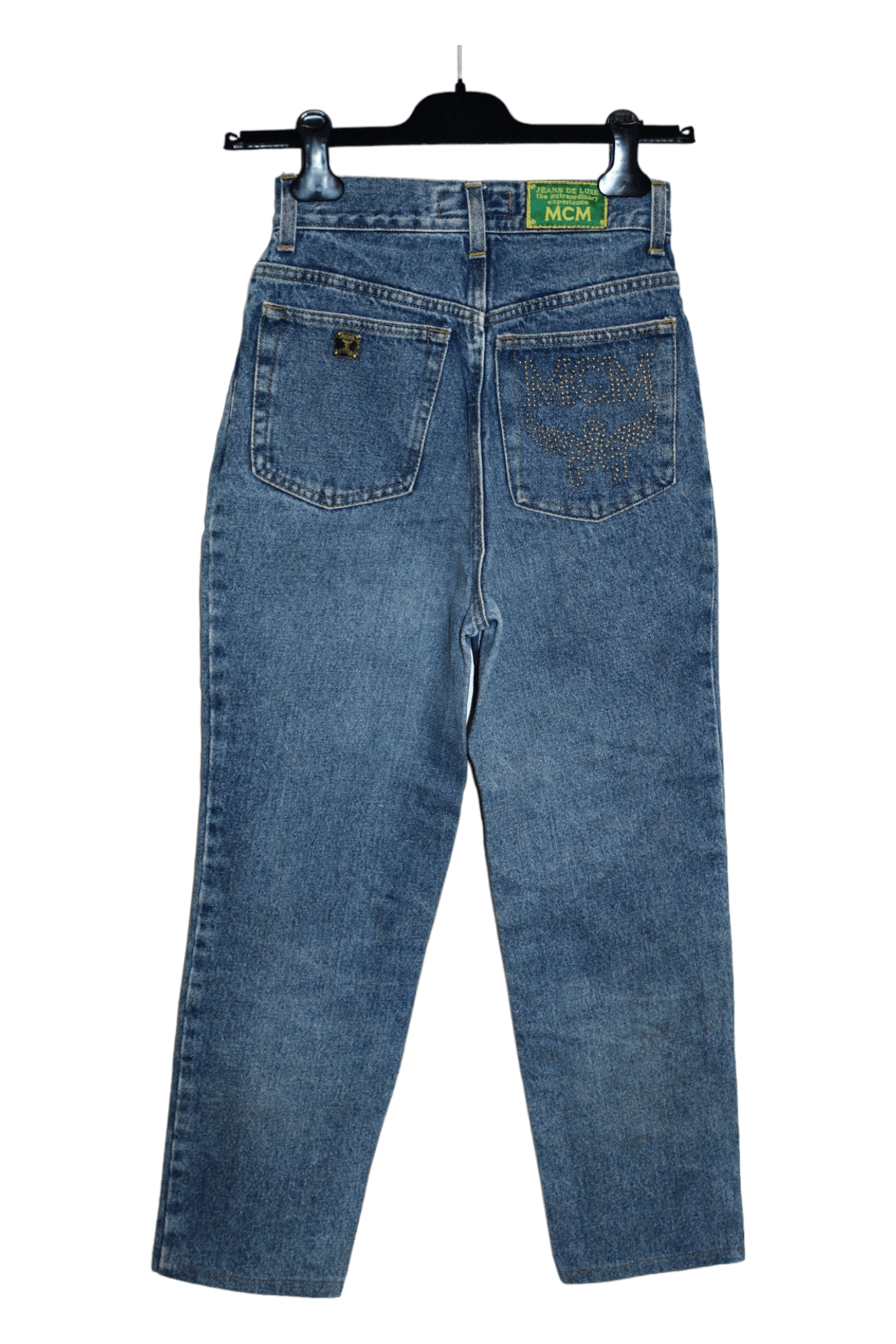 MCM RARE 90s MCM high waist stonewash mom baggy jeans spike logo Size 24" / US 00 / IT 34 - 1 Thumbnail