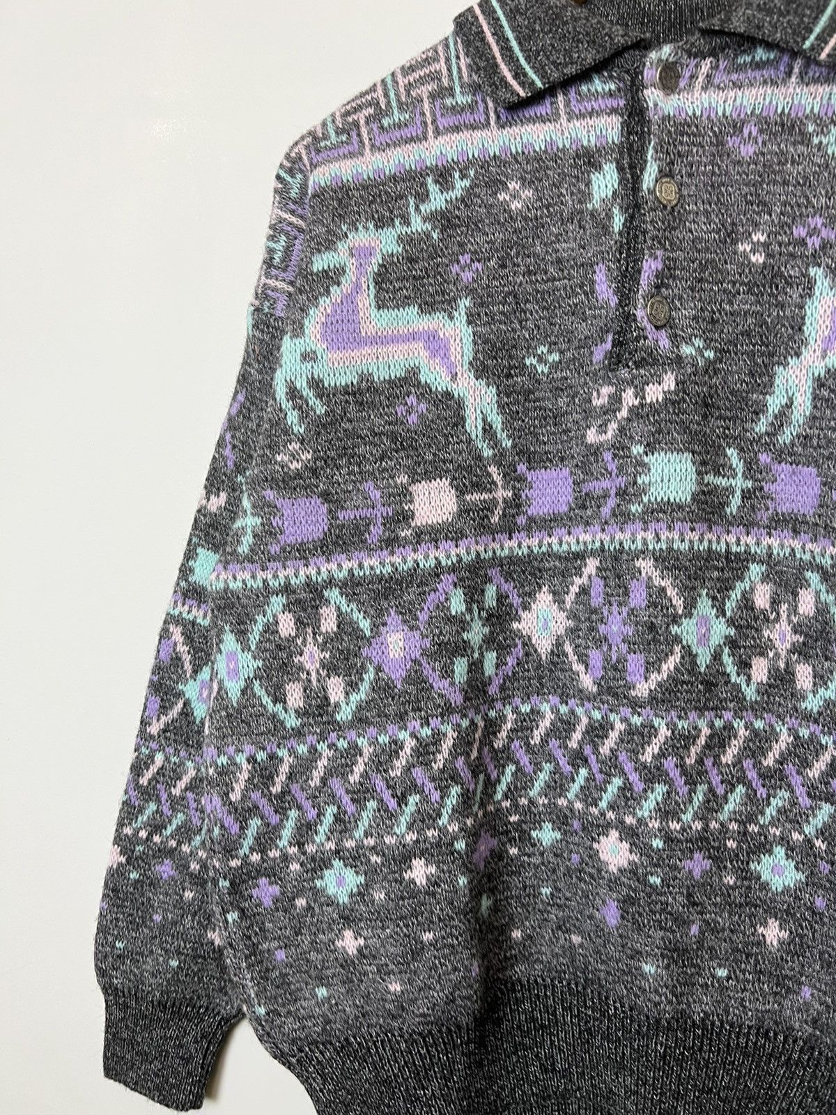 Puma Rare 80s Puma Coloured Wool Knit Made In Italy Size US S / EU 44-46 / 1 - 5 Thumbnail