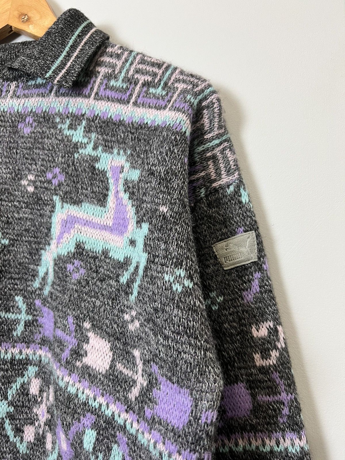 Puma Rare 80s Puma Coloured Wool Knit Made In Italy Size US S / EU 44-46 / 1 - 3 Thumbnail
