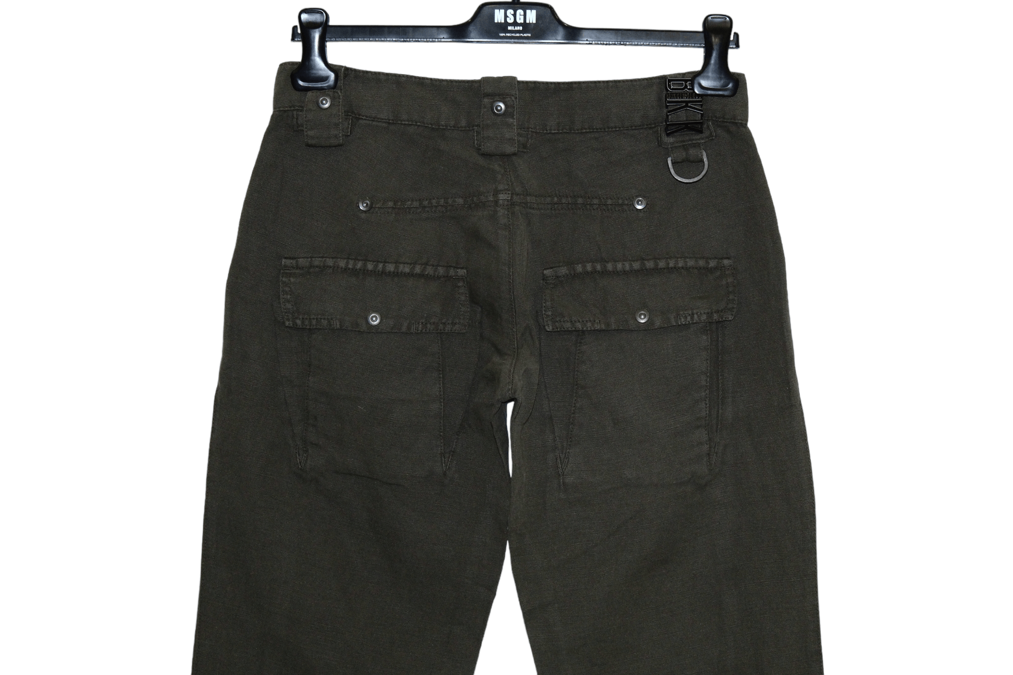 Dirk Bikkembergs Bikkembergs Relax Fit Low Rise Linen Cargo Pants Size US 29 - 4 Thumbnail