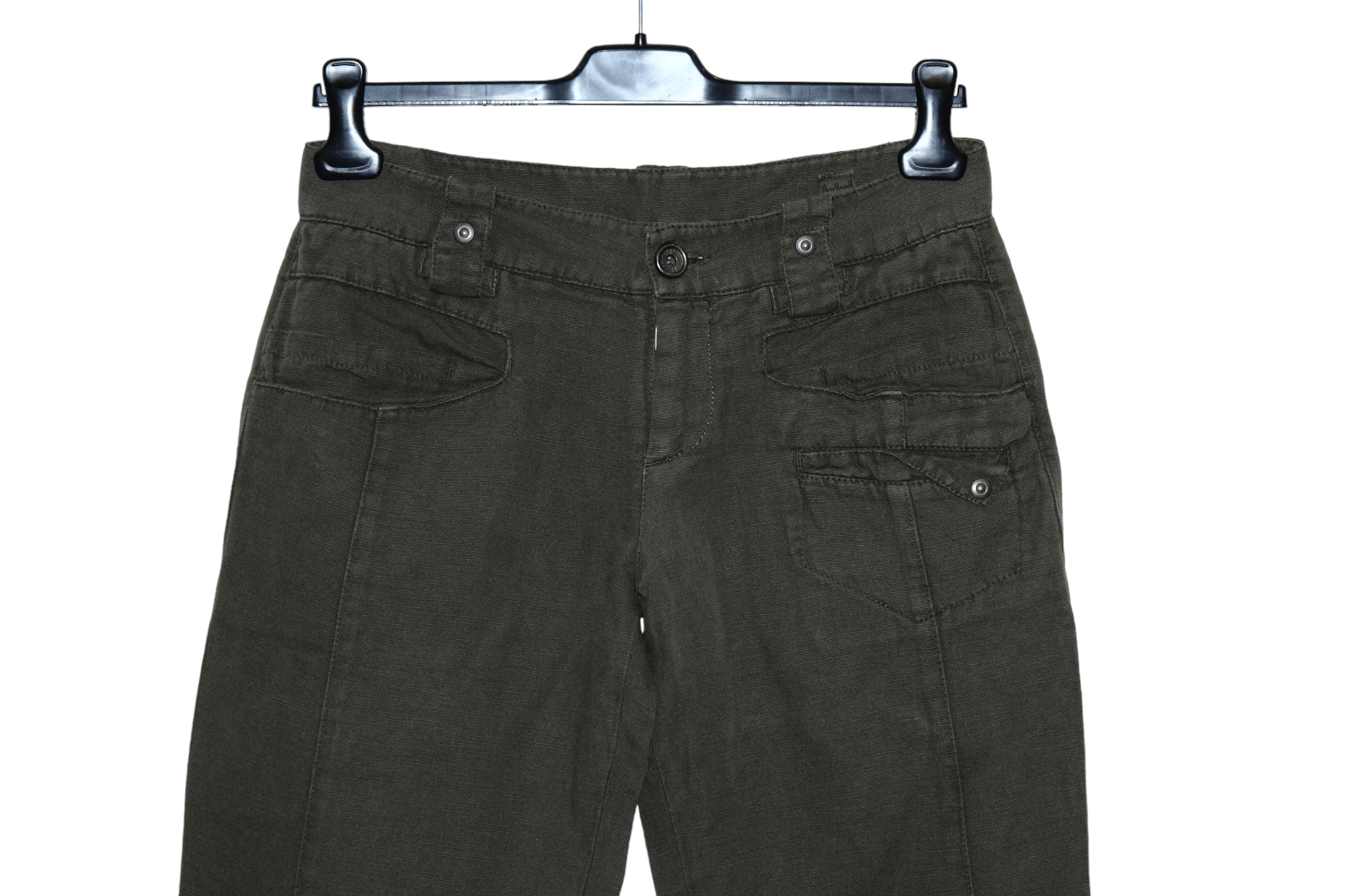 Dirk Bikkembergs Bikkembergs Relax Fit Low Rise Linen Cargo Pants Size US 29 - 3 Thumbnail