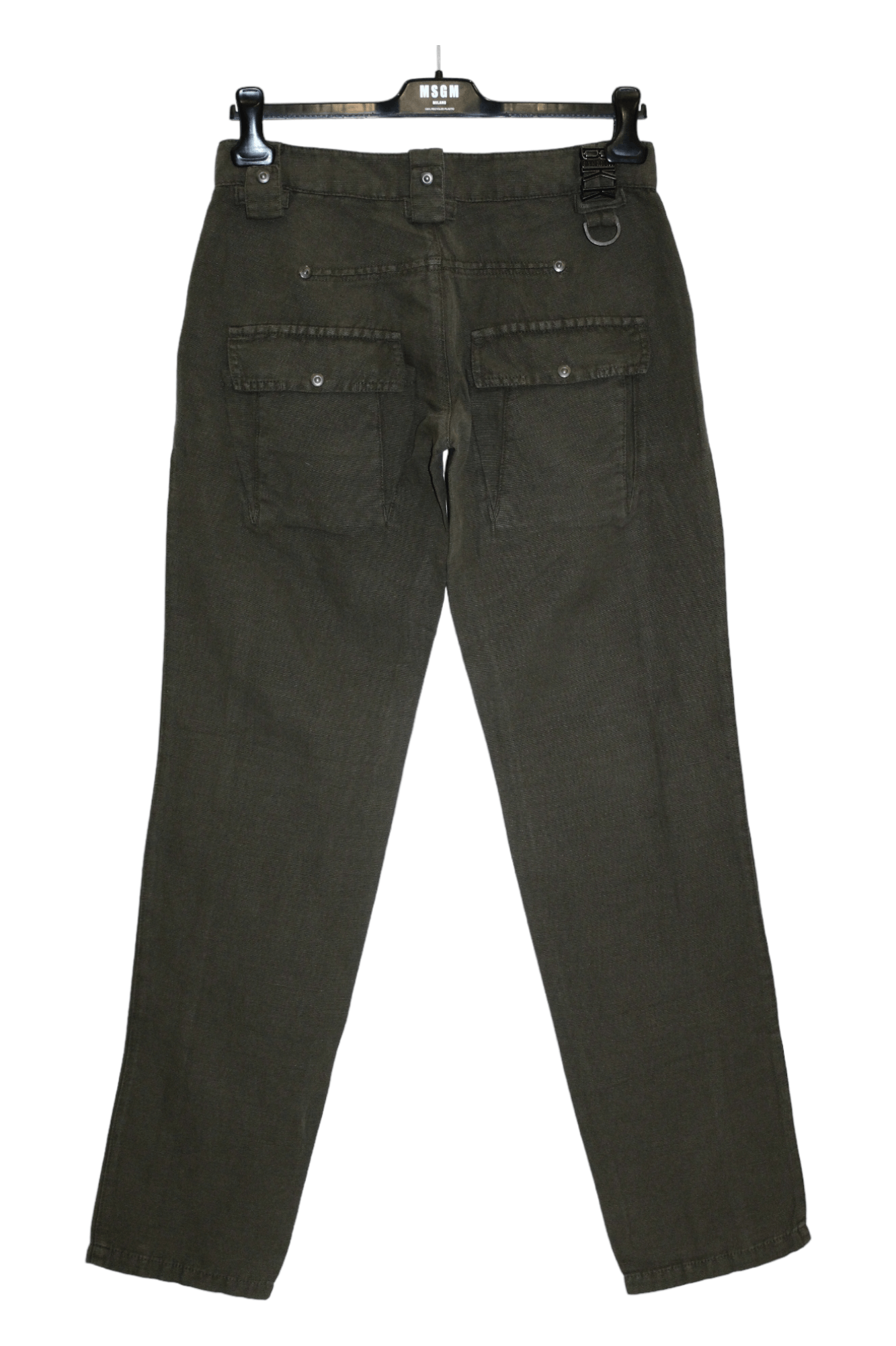 Dirk Bikkembergs Bikkembergs Relax Fit Low Rise Linen Cargo Pants Size US 29 - 2 Thumbnail
