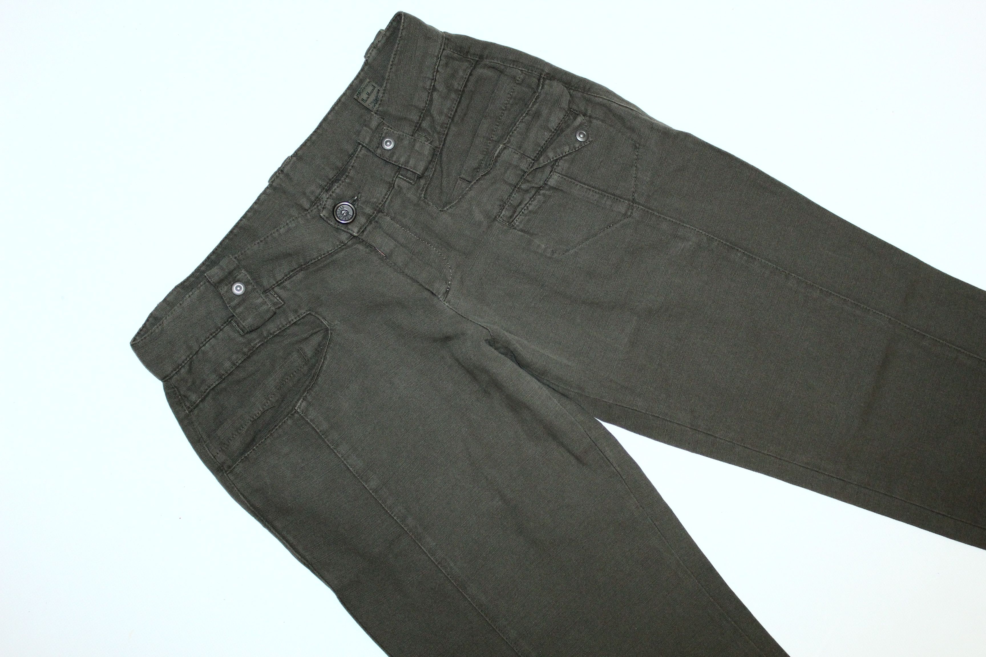 Dirk Bikkembergs Bikkembergs Relax Fit Low Rise Linen Cargo Pants Size US 29 - 5 Thumbnail