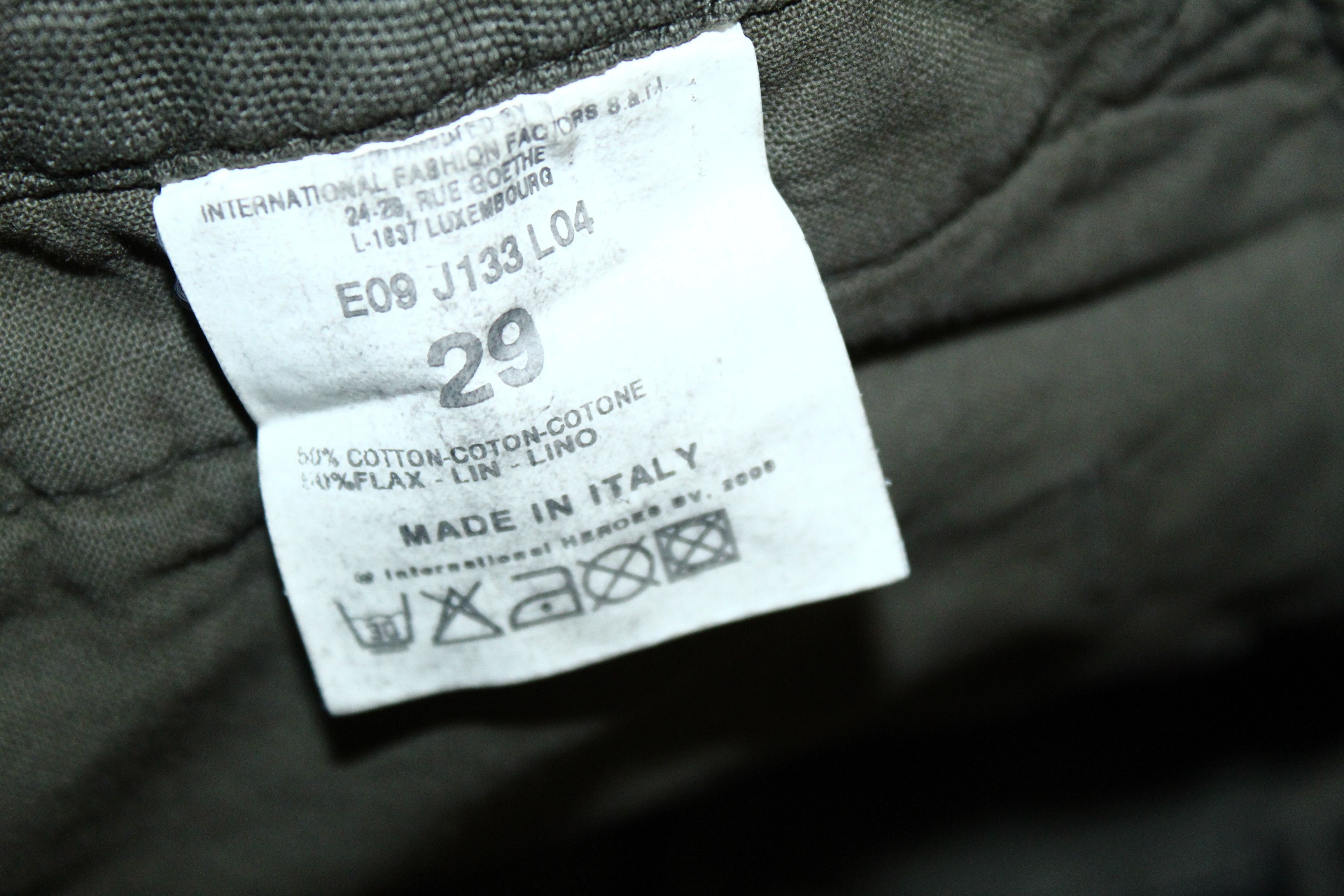 Dirk Bikkembergs Bikkembergs Relax Fit Low Rise Linen Cargo Pants Size US 29 - 7 Thumbnail