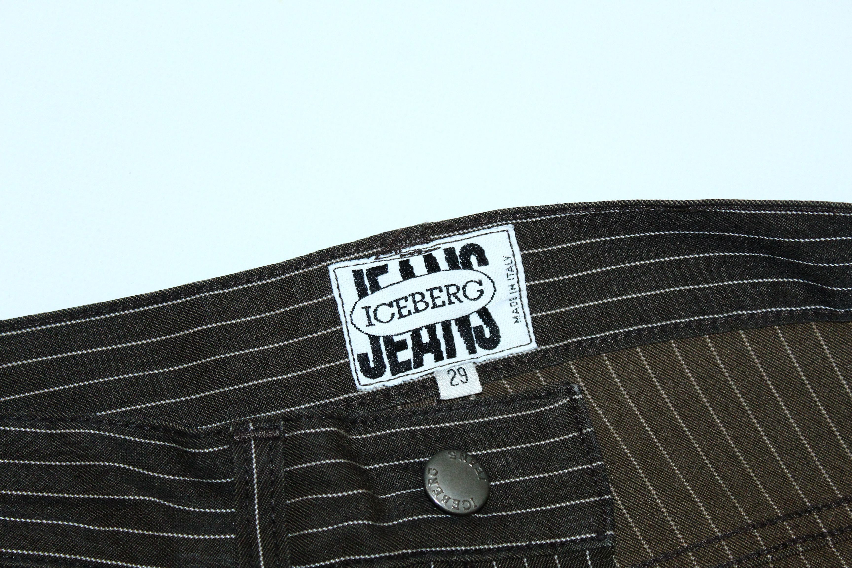 Iceberg VTG Iceberg Jeans Straight leg Hickory Denim Twill Pants Size US 30 / EU 46 - 8 Thumbnail